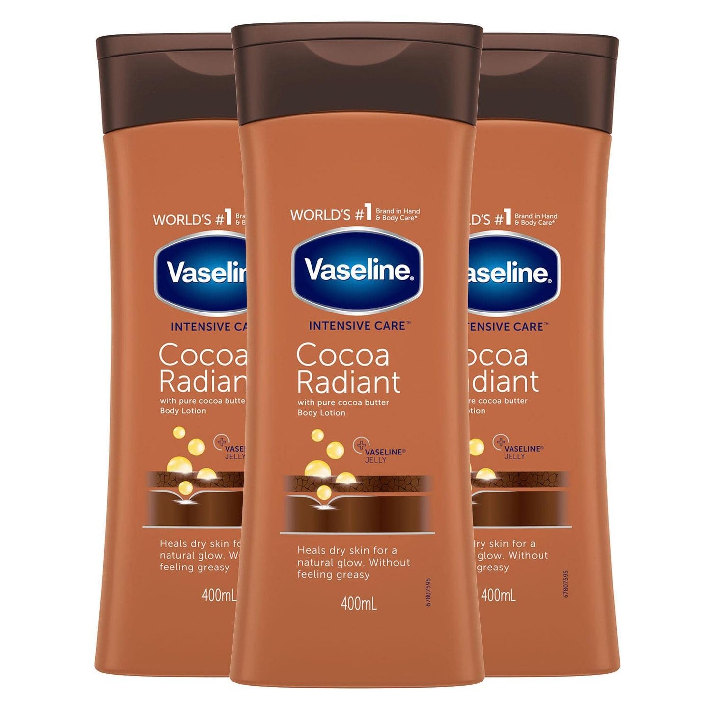 Vaseline Intensive Care Cocoa Lotion 200ml Pack of 3