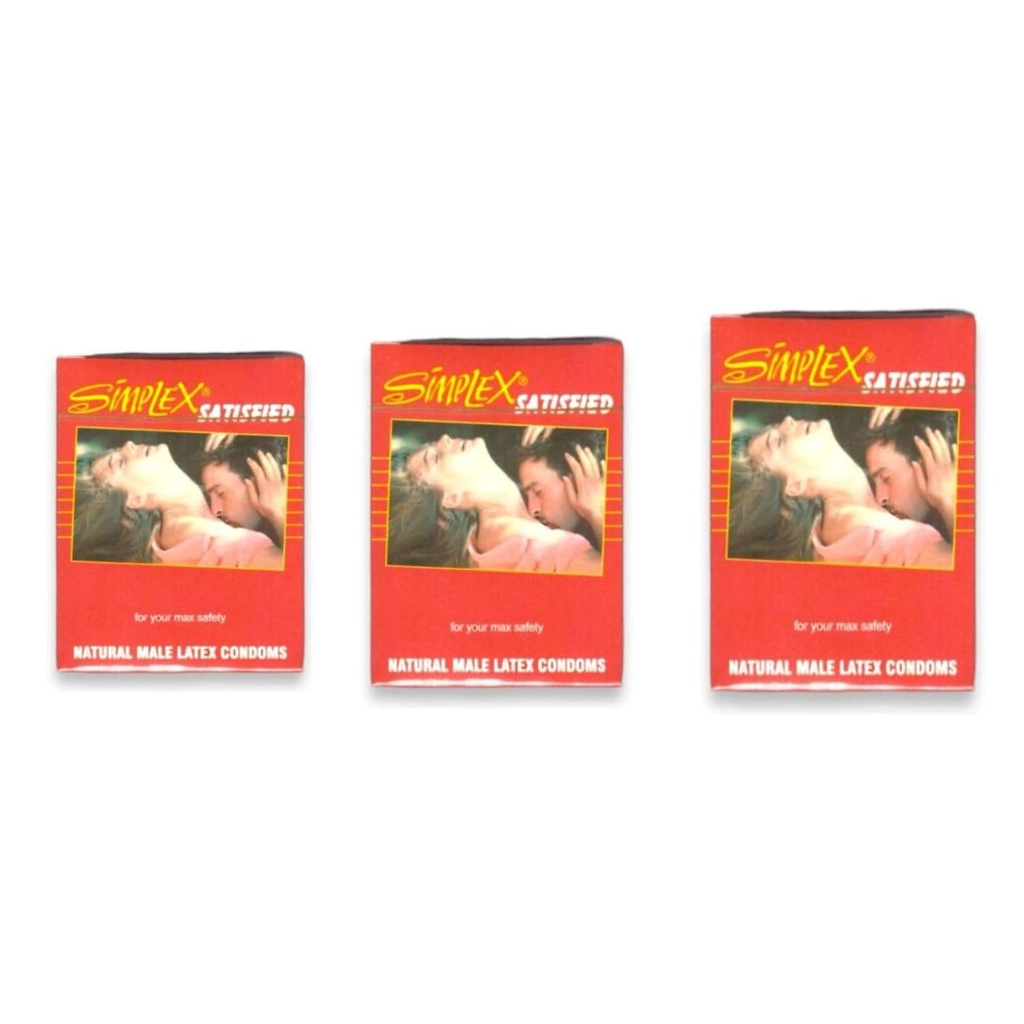 Simplex Satisfied for your Max Safety Natural Male Latex 3Packs - 3pieces per One.