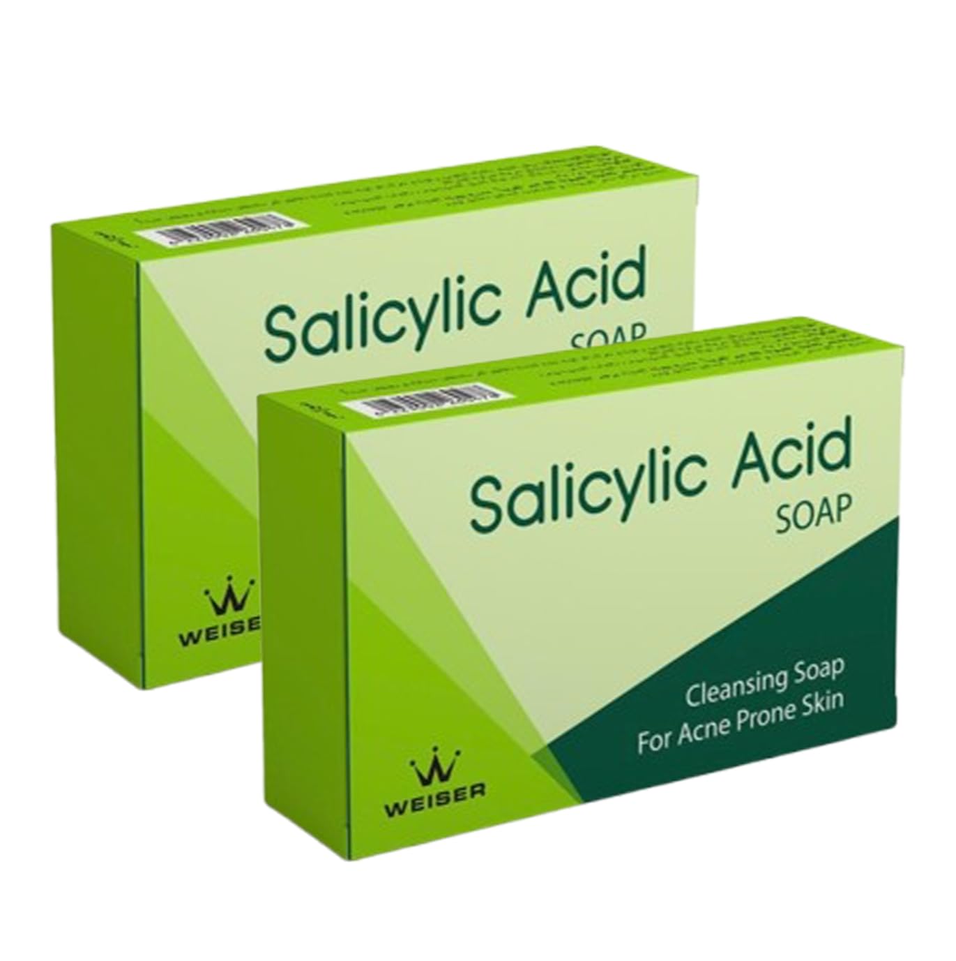 WEISER Salicylic Acid Soap, Cleansing Soap for Acne Prone Skin 45GM Pack of 2