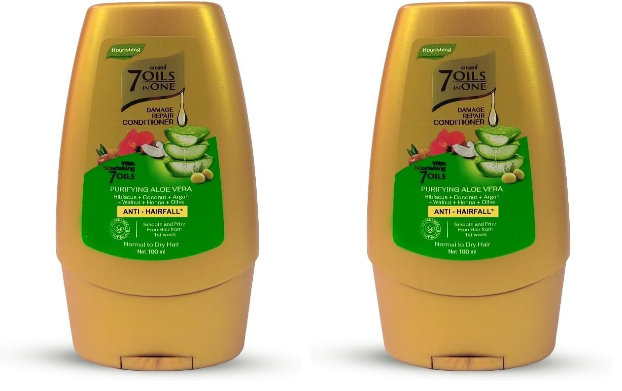 Emami 7 Oils in One Damage Repair Conditioner Purifying Aloe Vera 100 ML (Pack of 2)
