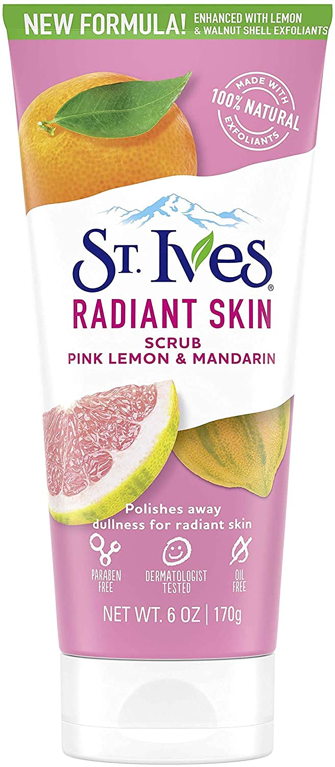 ST. Ives even & bright pink lemon & mandarin orange scrub - 170 gm
