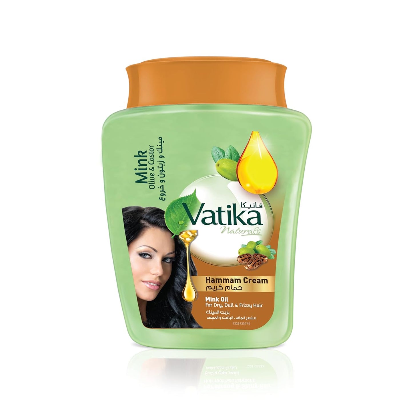 Vatika Naturals Mink Oil Conditioning Hammam Cream (450g) | Extract of Active Olive and Castor | Moisturizes Hair | Promotes Soft and Silky Hair
