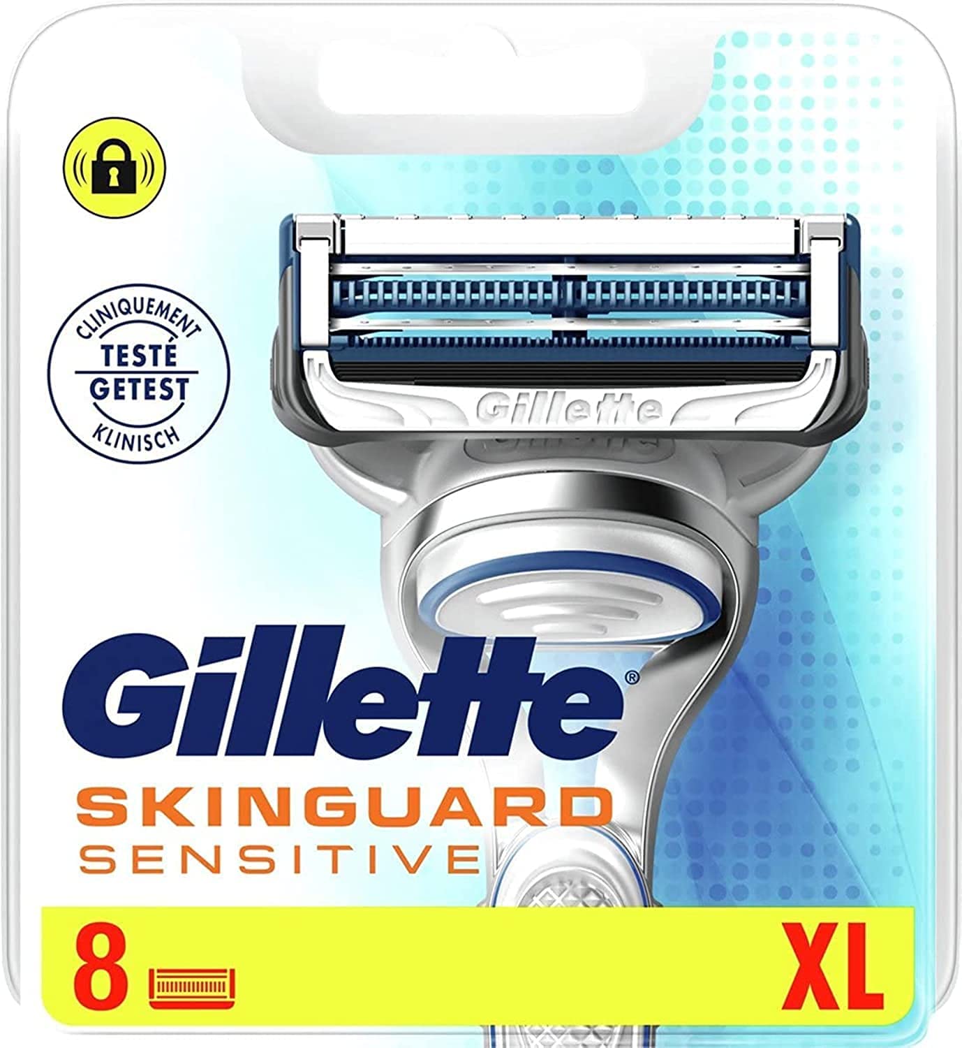 Gillette SkinGuard Sensitive Razor Refill Blades, Packaging May Vary – Pack of 8