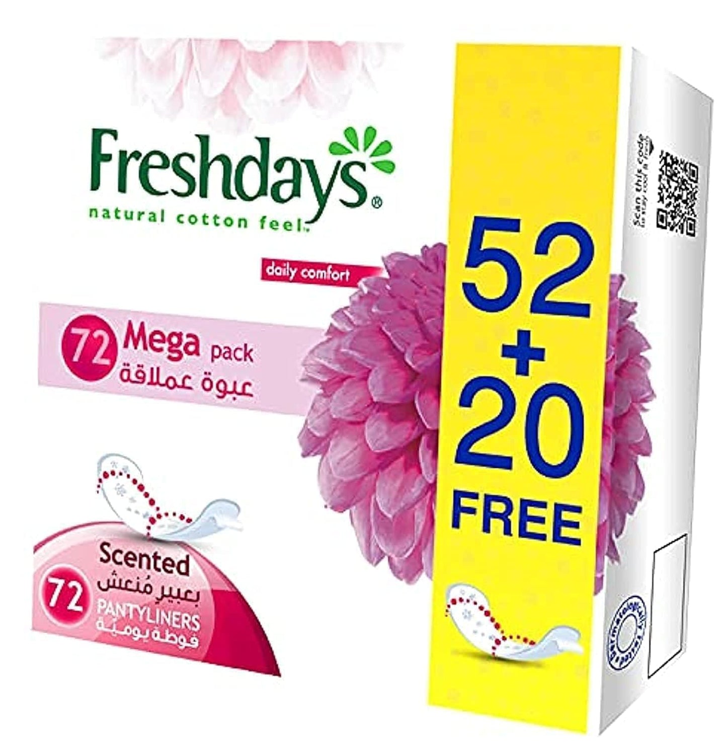 Freshdays Sanitary Napkins, 72 Pieces