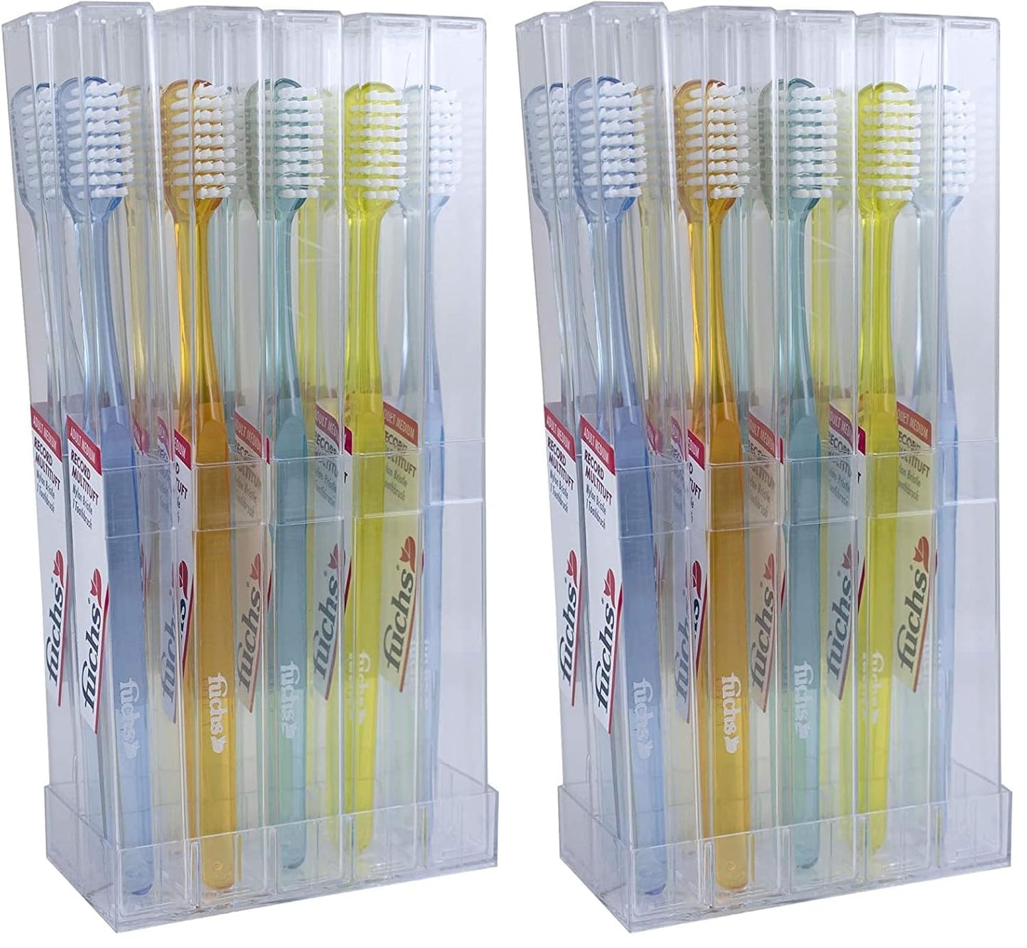 Fuchs Comfort Toothbrush - Blue, Medium (Pack of 2)