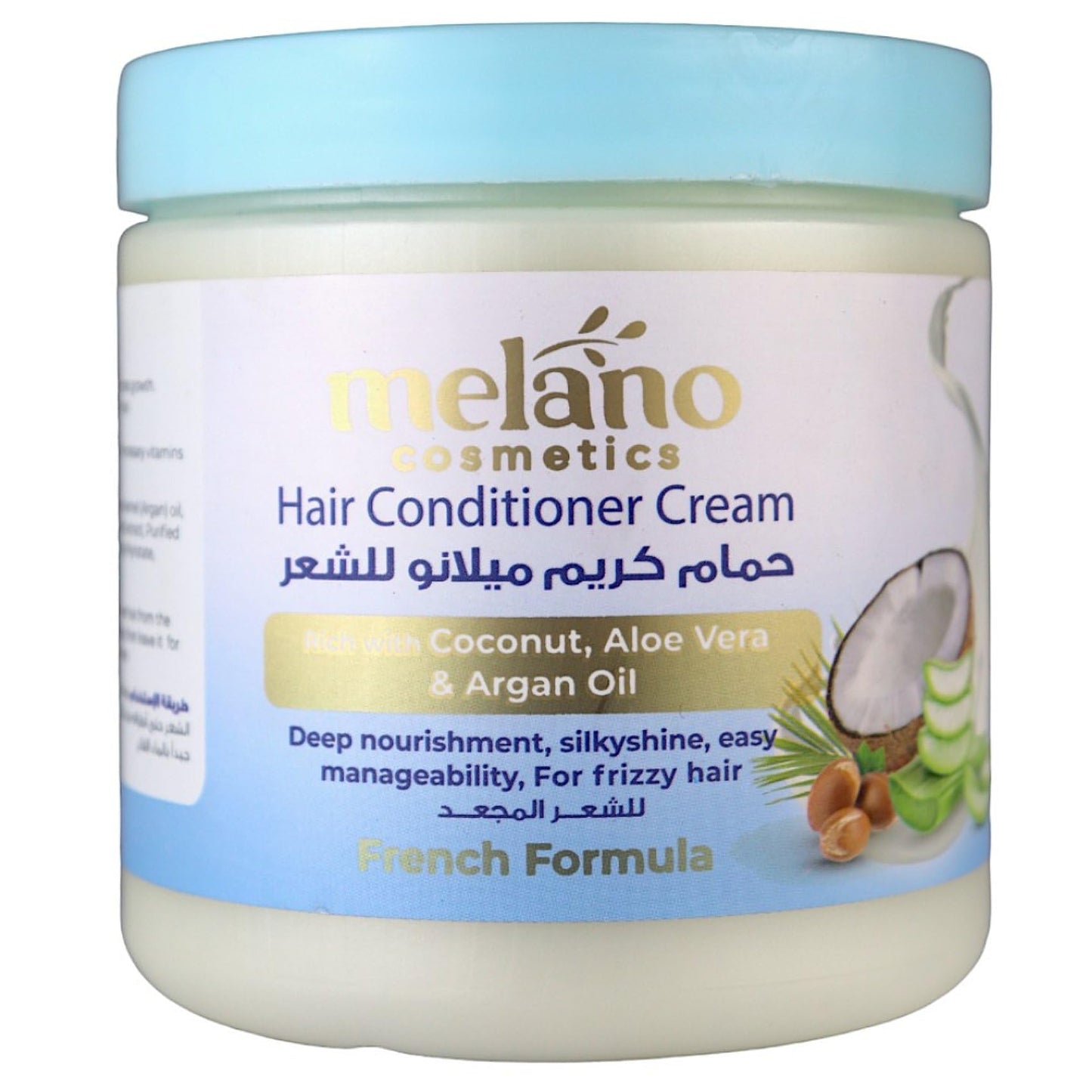 Melano Pharma hair conditioner cream 500ml with aloe vera, coconut, & argan oil