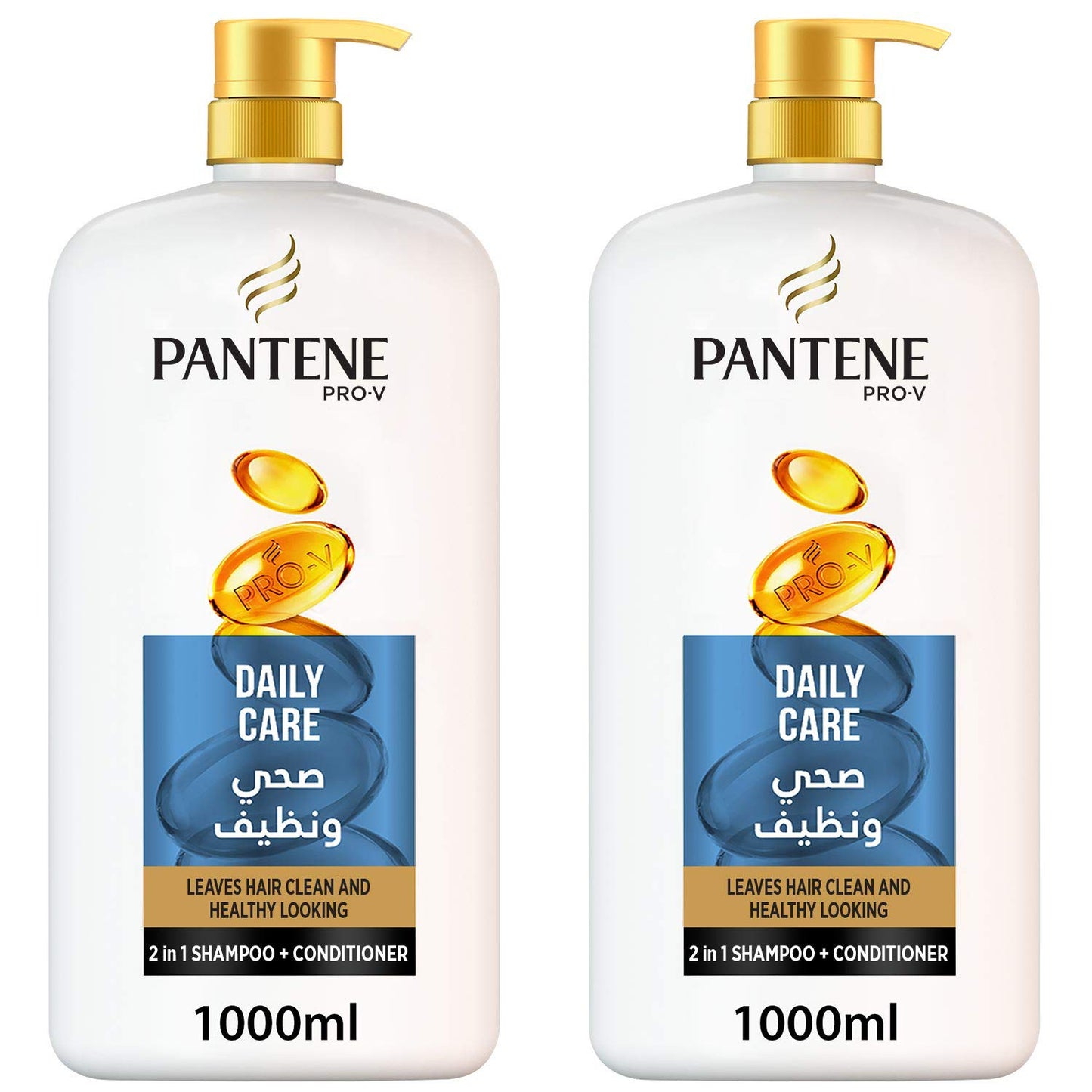 Pantene Pro-V Daily Care Shampoo, 1000 ml (Dual Pack)