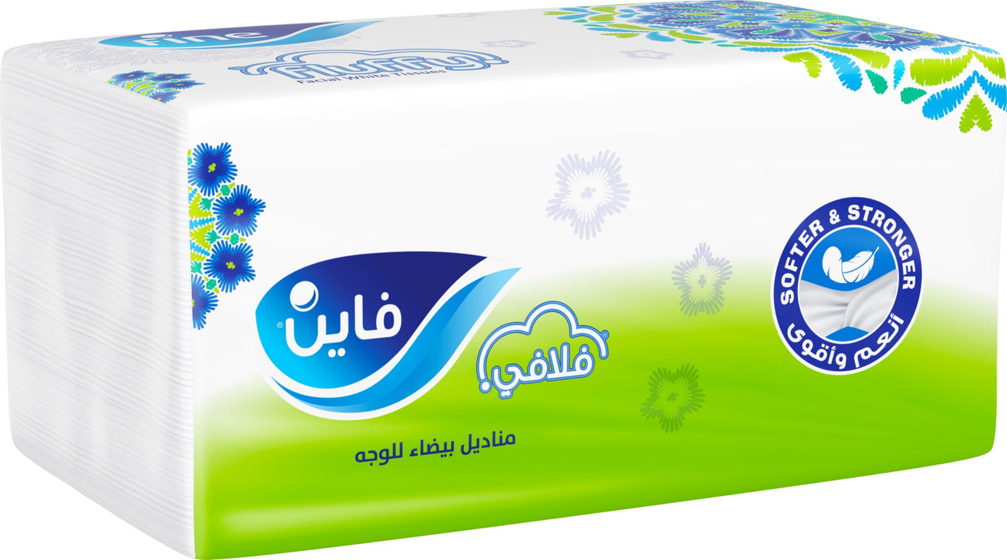 Fine Fluffy Facial Tissues 600 Sheets, 2 Ply