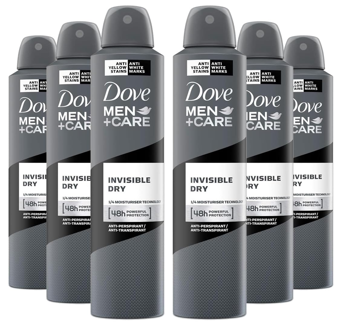 Dove Men + Care Invisible Dry Antiperspirant Deodorant Aerosol 250 ml – Case of 6