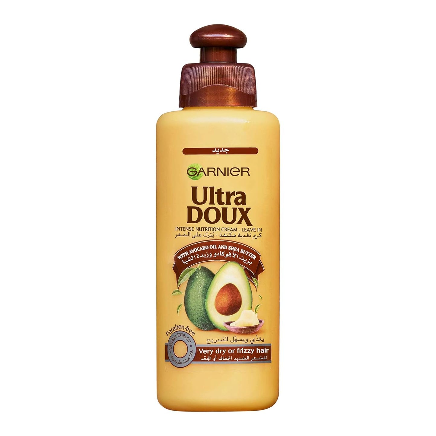 Garnier Leave-In Cream, Intense Nourishing Conditioner, For Very Dry or Frizzy Hair, With Avocado Oil & Shea Butter, Ultra Doux, 200ml With Natural Extracts