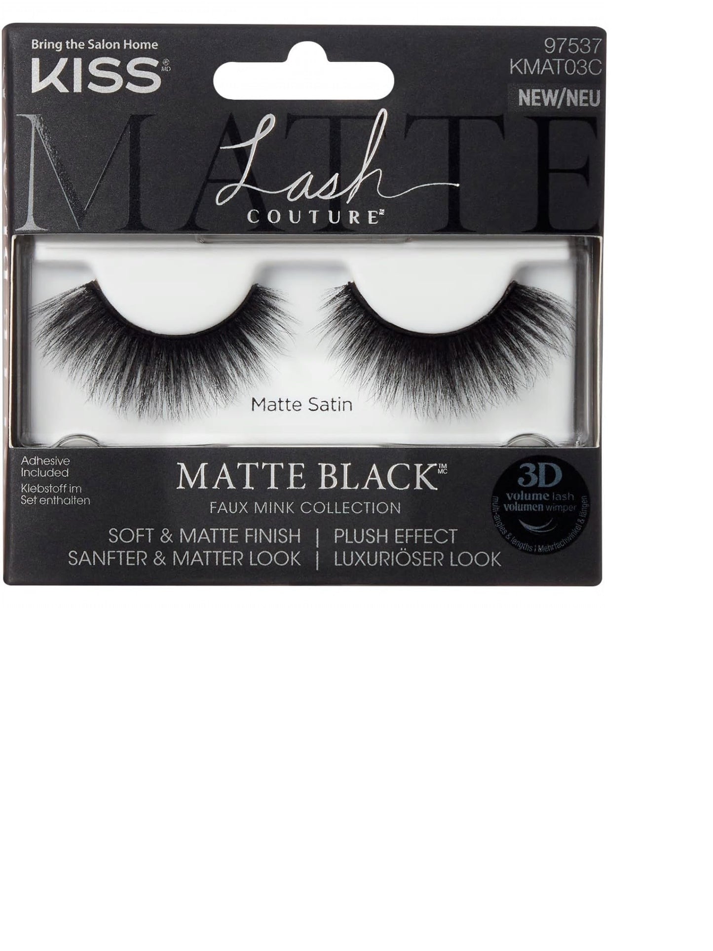 Kiss 03 KMAT03C 3D Matte Lash Couture Faux Mink