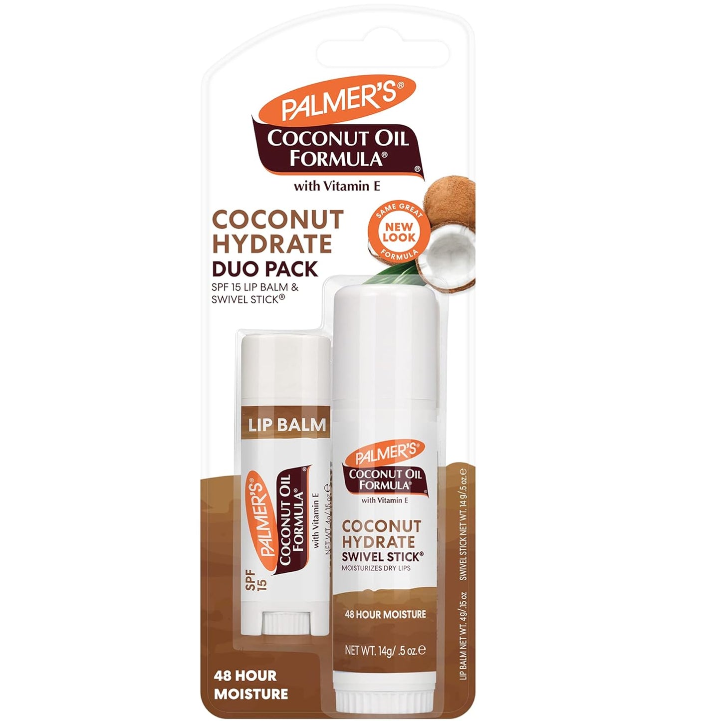 Palmer's Coconut Oil Protec and Hydrate Kit By for Unisex - 2 Pc 0.15oz Lip Balm SPF 15, 0.5oz Lip Mo