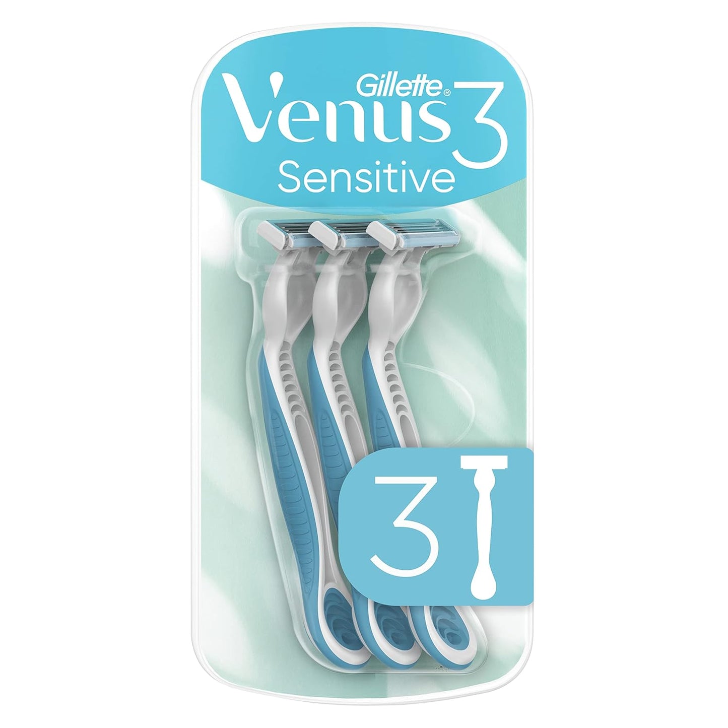 Gillette Venus 3 Sensitive Disposable Razor for Women - 3 Pieces