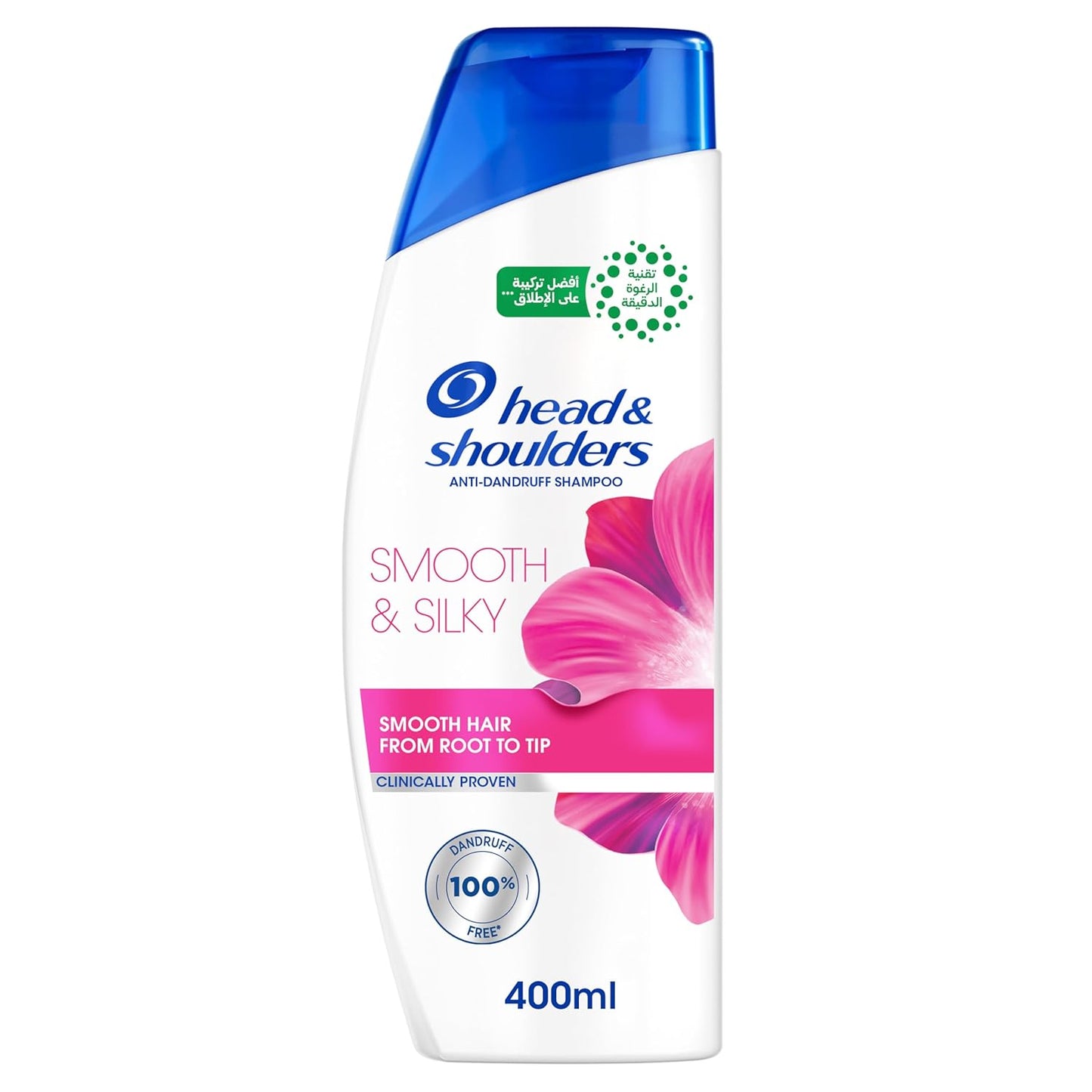 Head & Shoulders Smooth & Silky Anti-Dandruff Shampoo for Dry Frizzy Hair, 400ML