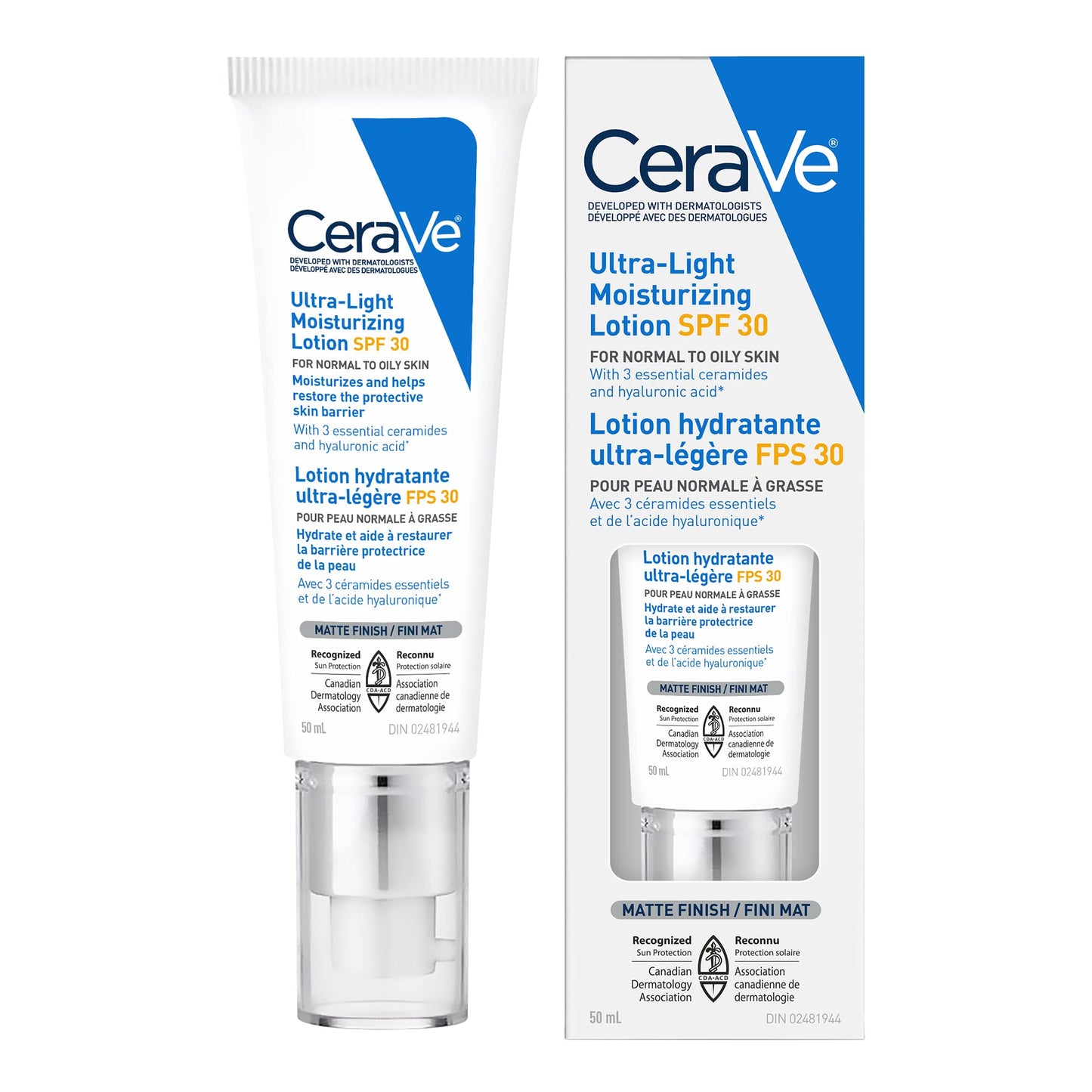 CeraVe Ultra-light Face Moisturizer with SPF 30. Face sunscreen with Hyaluronic Acid. Daily Lightweight Face Lotion for Men & Women. Normal to Oily skin & sensitive skin. 50 ML