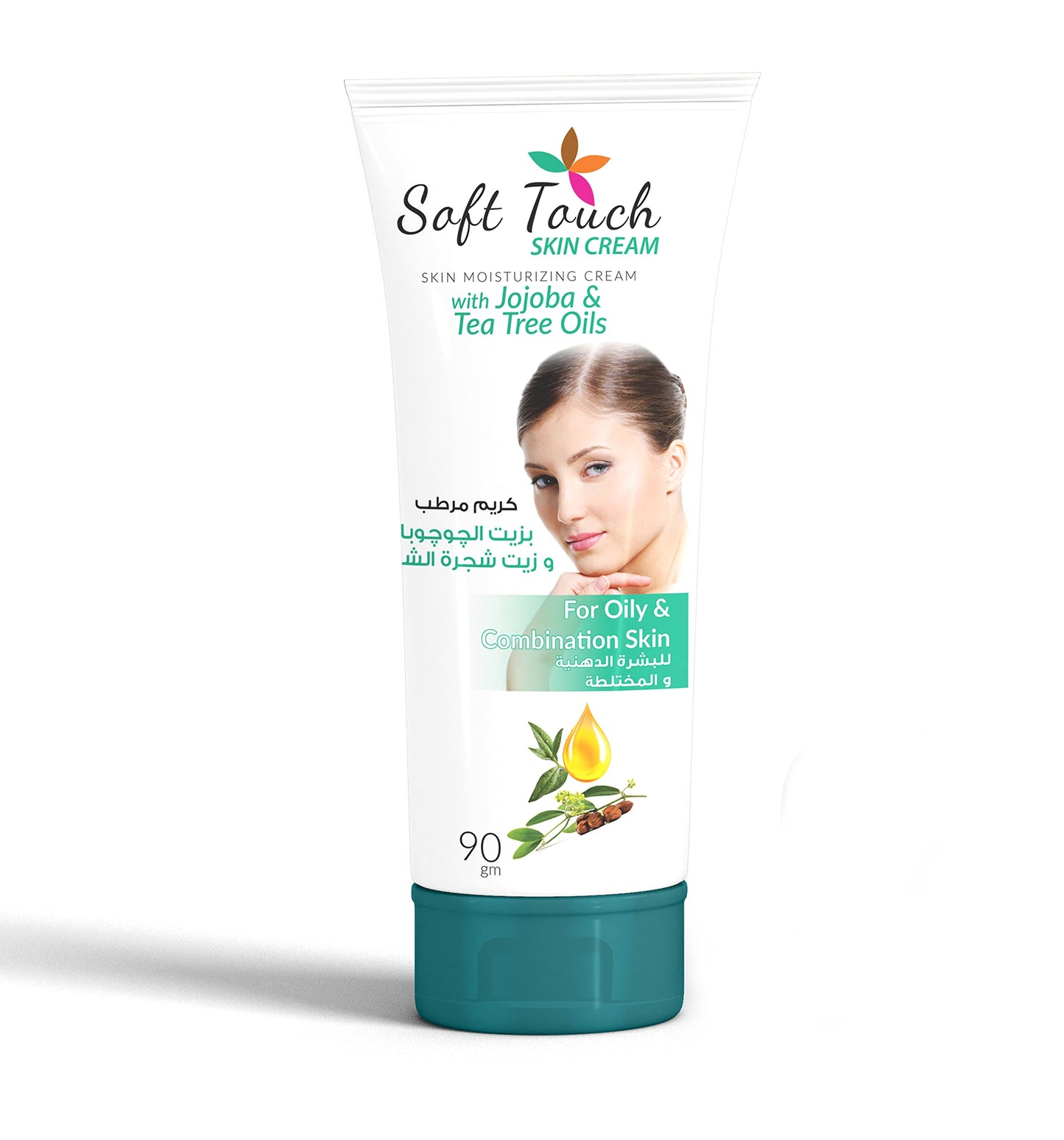Five fives soft touch skin cream jojoba &tea tree oils for oily & combination skin-90gm