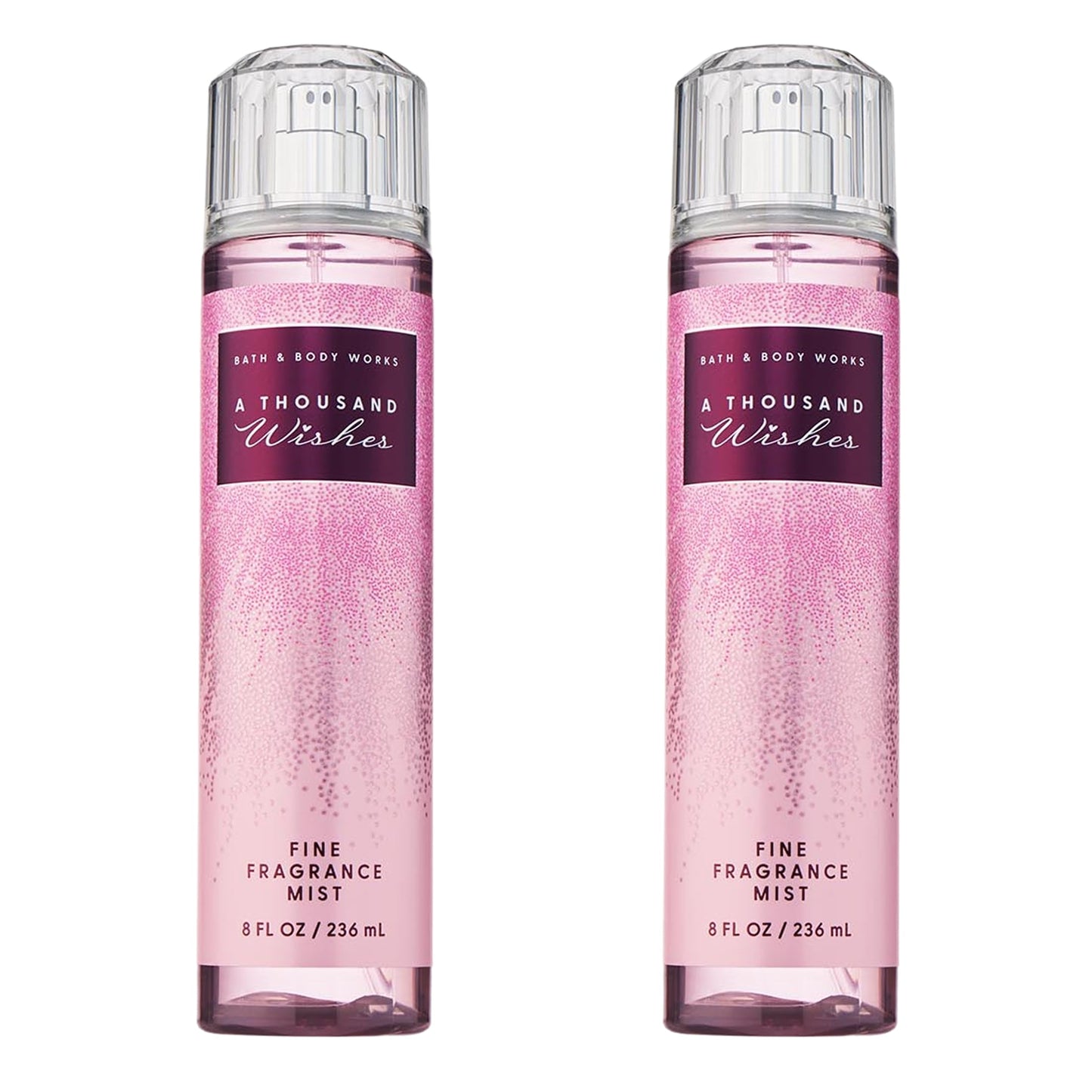 Bath & Body Works (Set of 2) - Fragrance Mist, A Thousand Wishes. 8fl oz/ 236ml Each