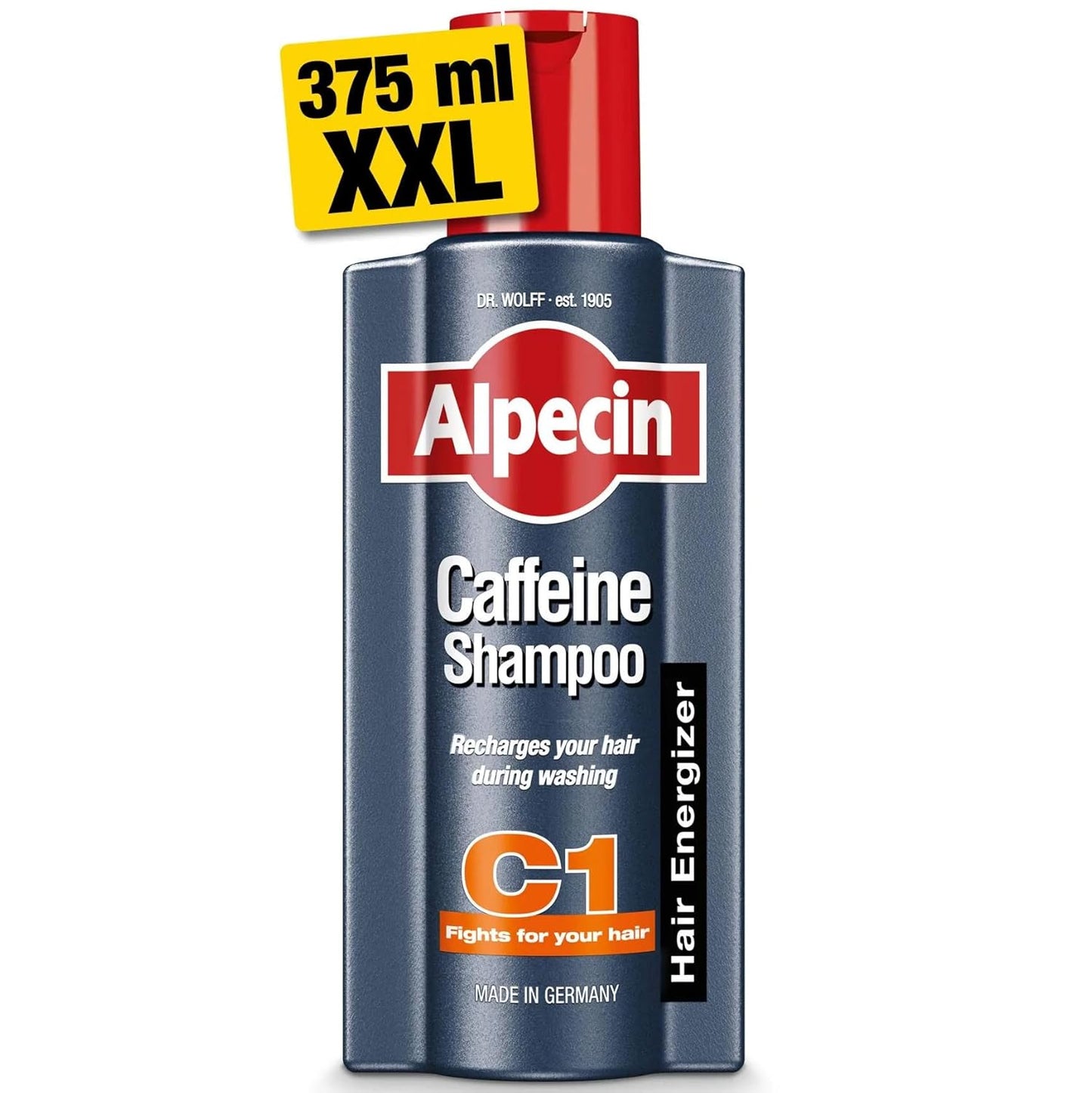 Alpecin Caffeine Shampoo C1 375ml | Prevents and Reduces Hair Loss | Natural Hair Growth Shampoo for Men | Energizer for Strong Hair | Hair Care for Men Made in Germany