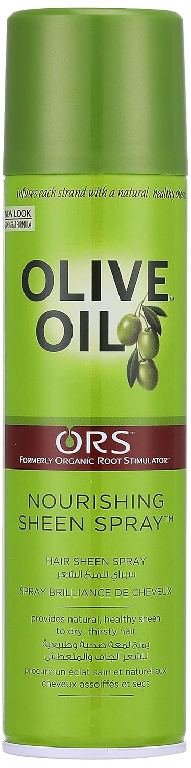 ORS Olive Oil Nourishing Hair Sheen Spray (250mL) | Provides Natural, Healthy Sheen to Dry and Thirsty Hair | For Smooth, Shiny and Frizz Free Hair