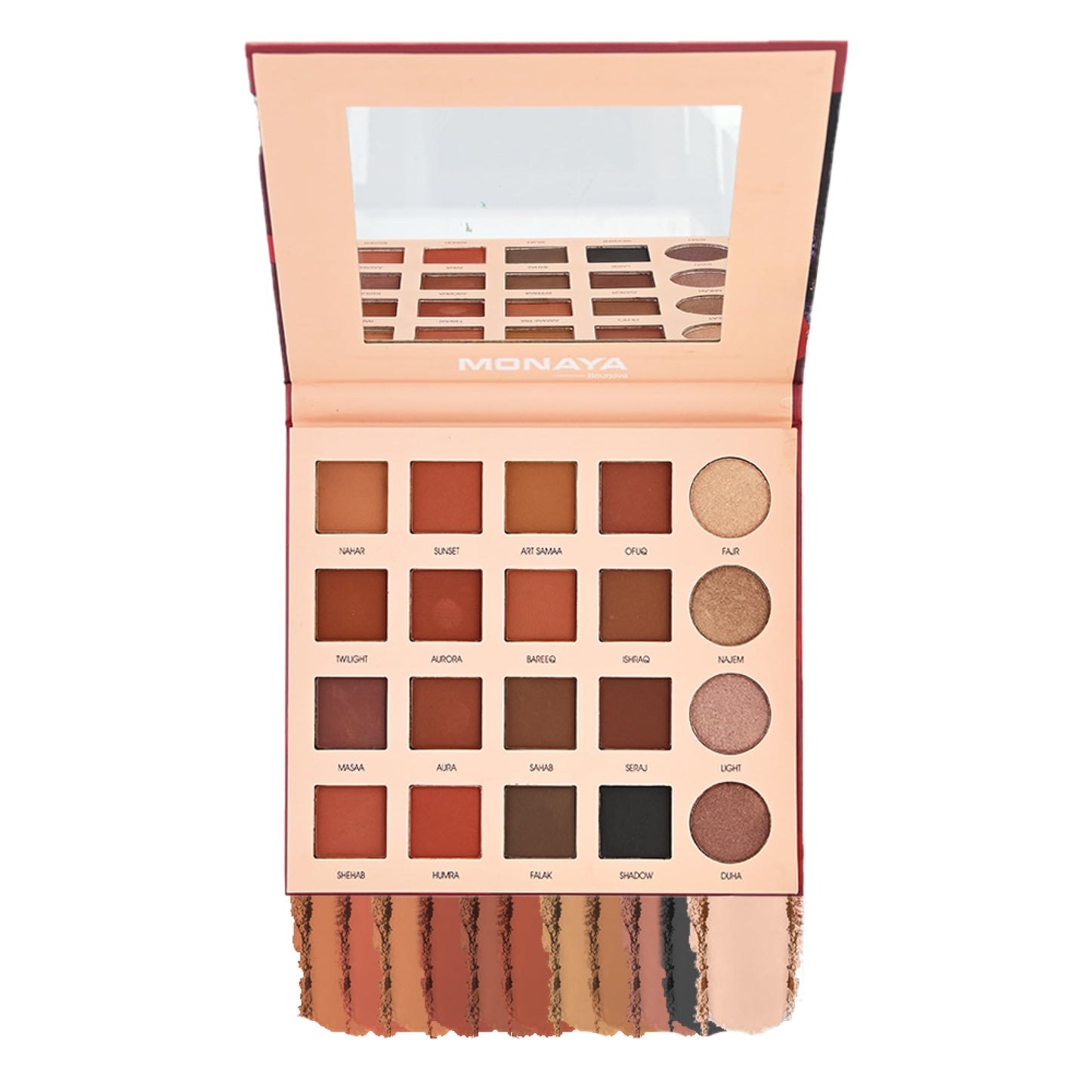 Monaya Y001 Purer Color Shadow Palette 20 Colors - Highly Pigmented, Long-Lasting, Cruelty-Free Makeup Set - Perfect for All Skin Tones, 20g Each