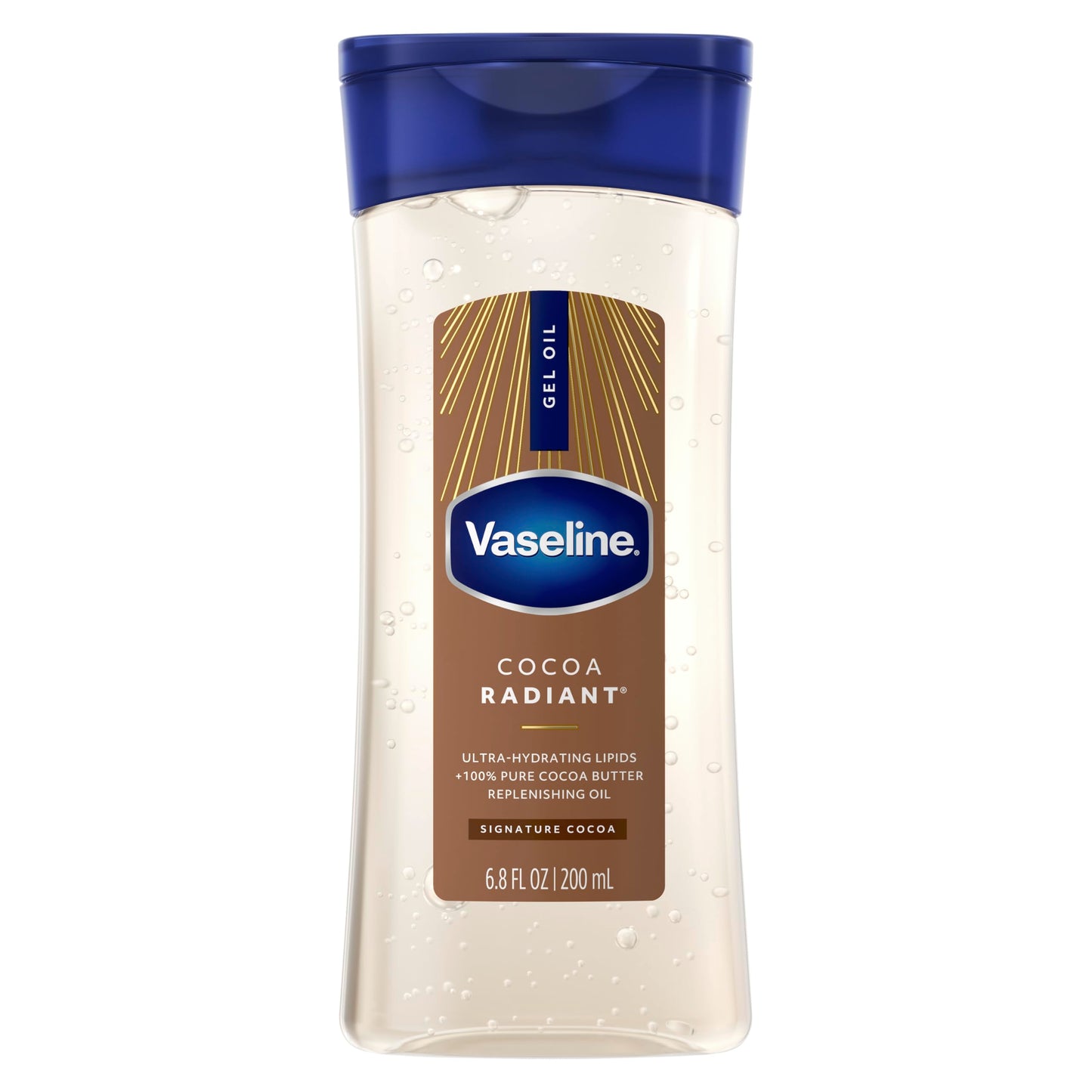 Vaseline Intensive Care Body Gel Oil, Cocoa Radiant, 6.8 oz,Transparent - Package May Vary