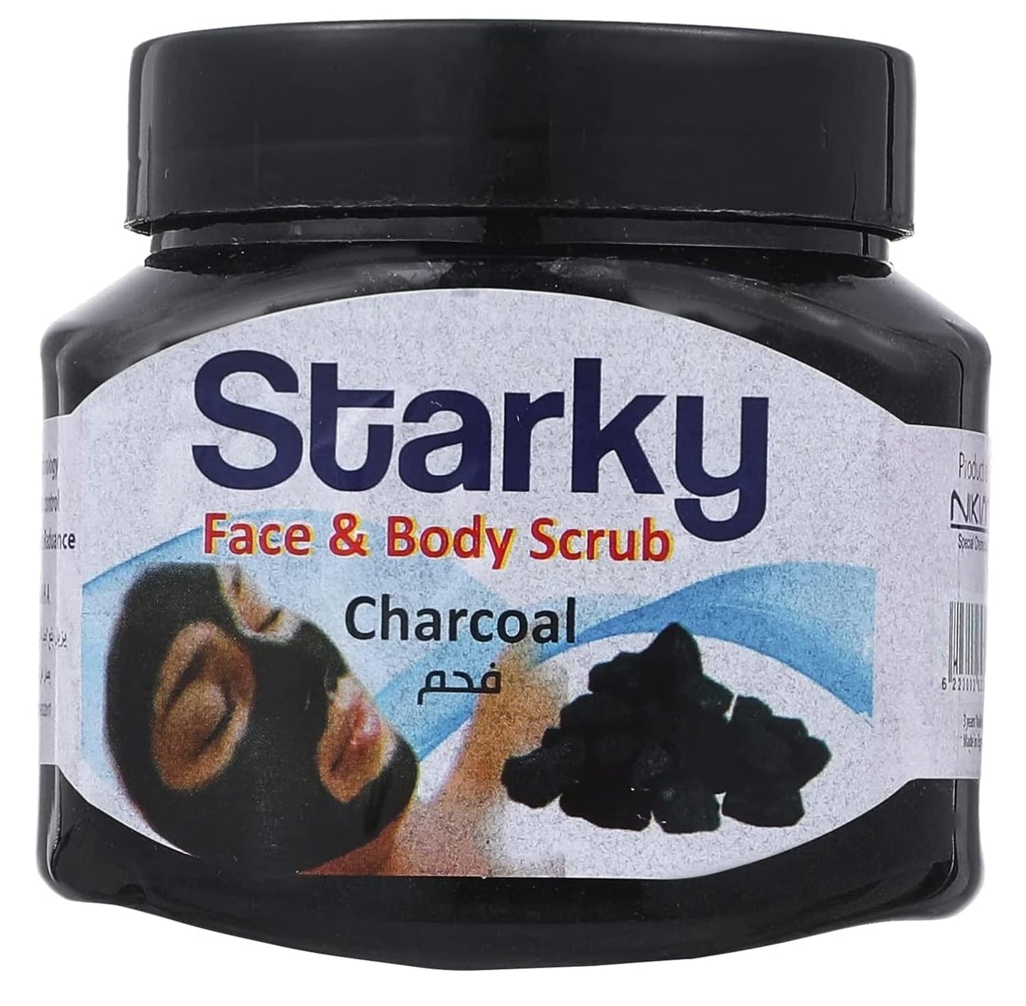 Starky natural scrub cream with charcoal for face&body-600ml
