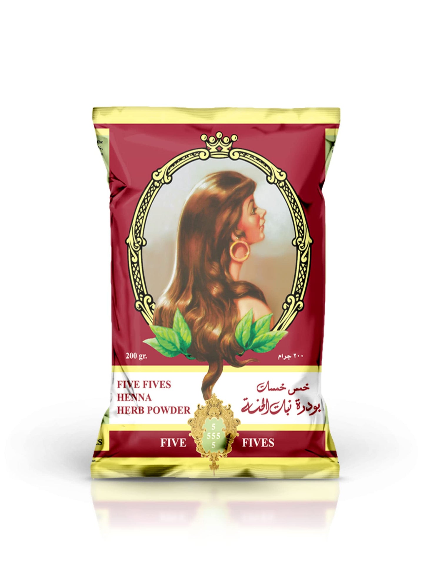 Five Fives Natural Henna Powder, Brown - 200 gm