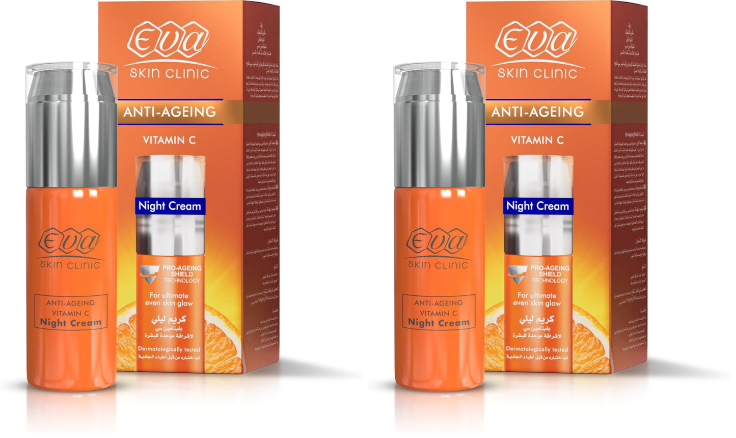 Eva Skin Clinic Vitamin C Night Cream For Ultimate Even Skin Glow 50 Ml (Pack of 2)
