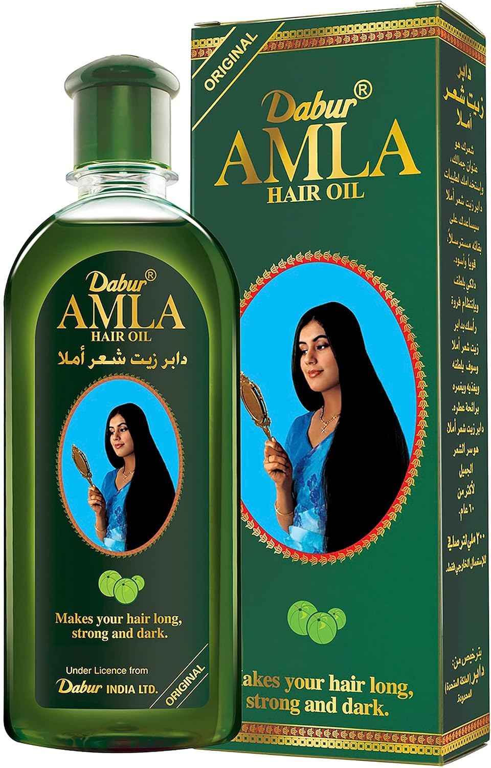 Dabur Amla Hair Oil (270mL) with Natural Extracts | Promotes Nourishment For Long, Strong, and Dark Hair | Prevents Hair Fall | Strengthens Hair Follicles