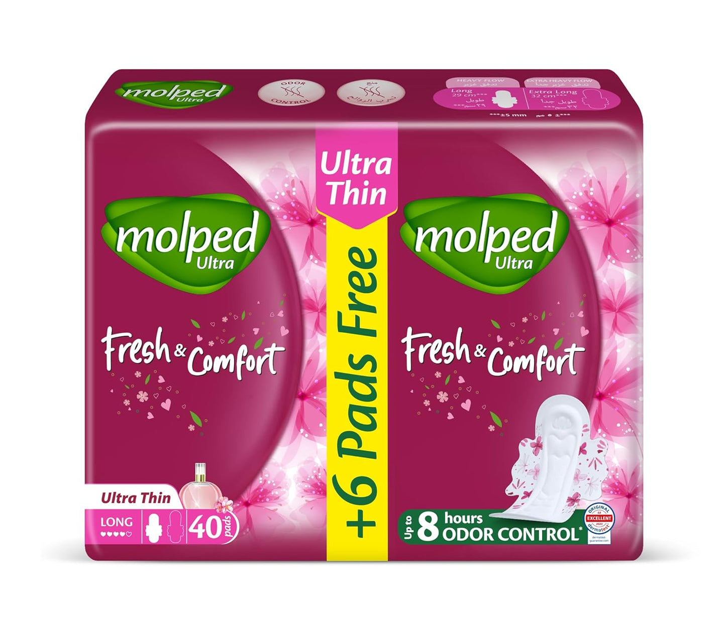 Molped Ultra - Fresh & Comfort - Family Pack - Long - 40 Pads