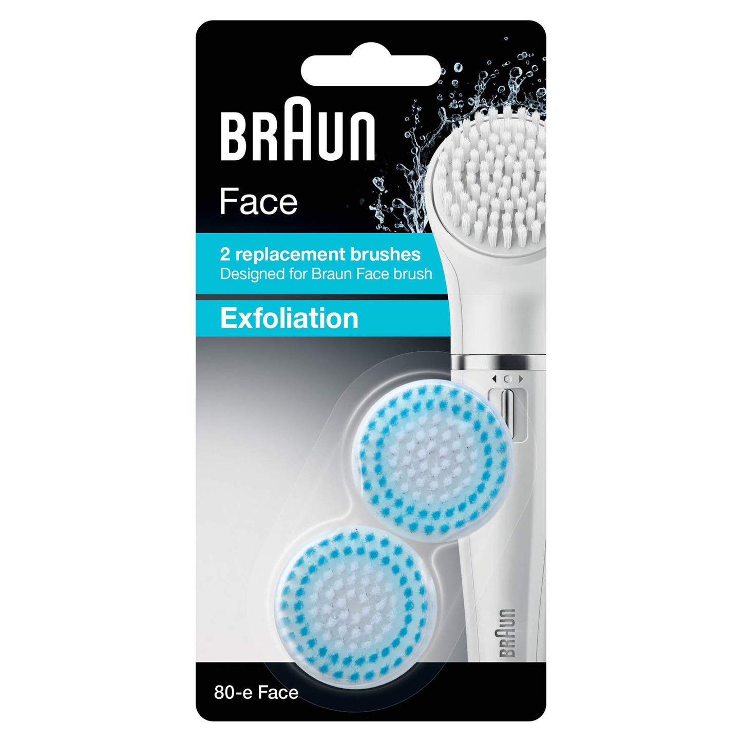 Braun Face Exfoliation Brush Refill, Duo Pack - 80-e Face