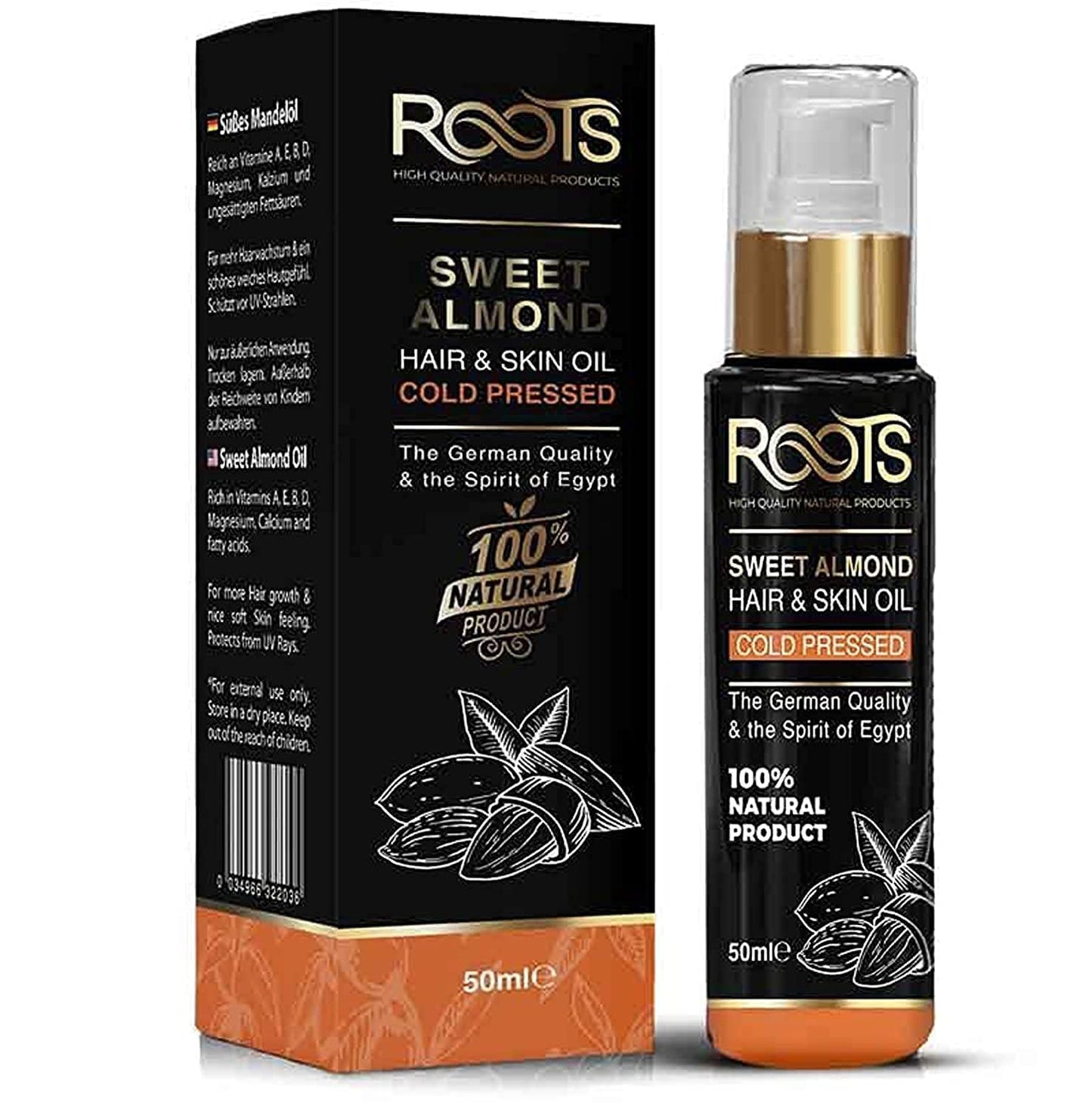 Go Natural Pure cosmetics Sweet Almond Oil -50 Ml