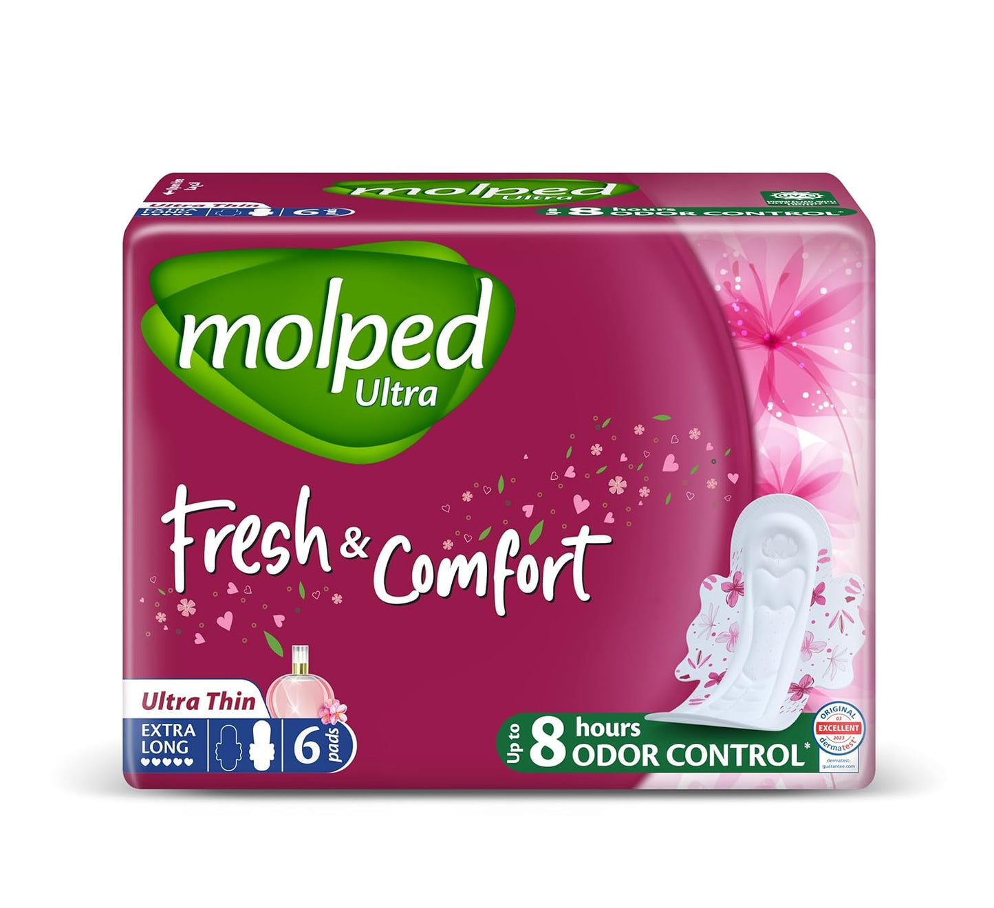Molped Ultra - Fresh & Comfort - Single Pack - Extra Long - 6 Pads
