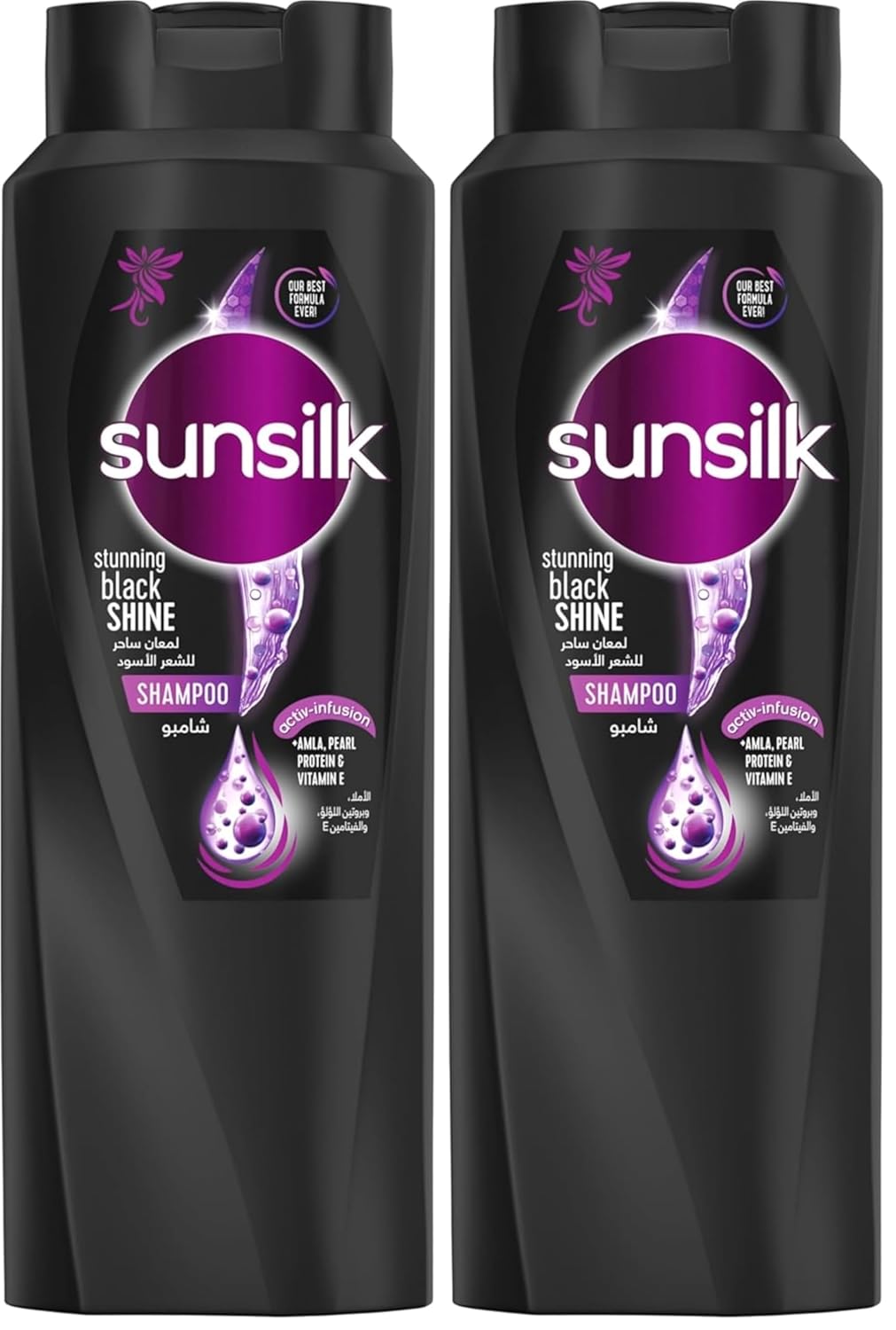 Sunsilk Shampoo Black Shine 600ML (Pack of 2)