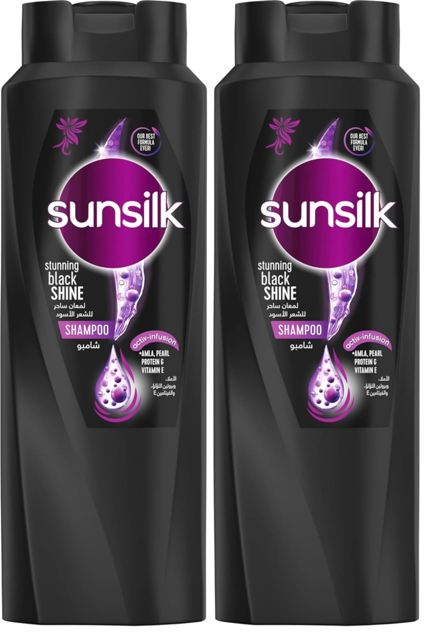 Sunsilk Shampoo Black Shine 600ML (Pack of 2)