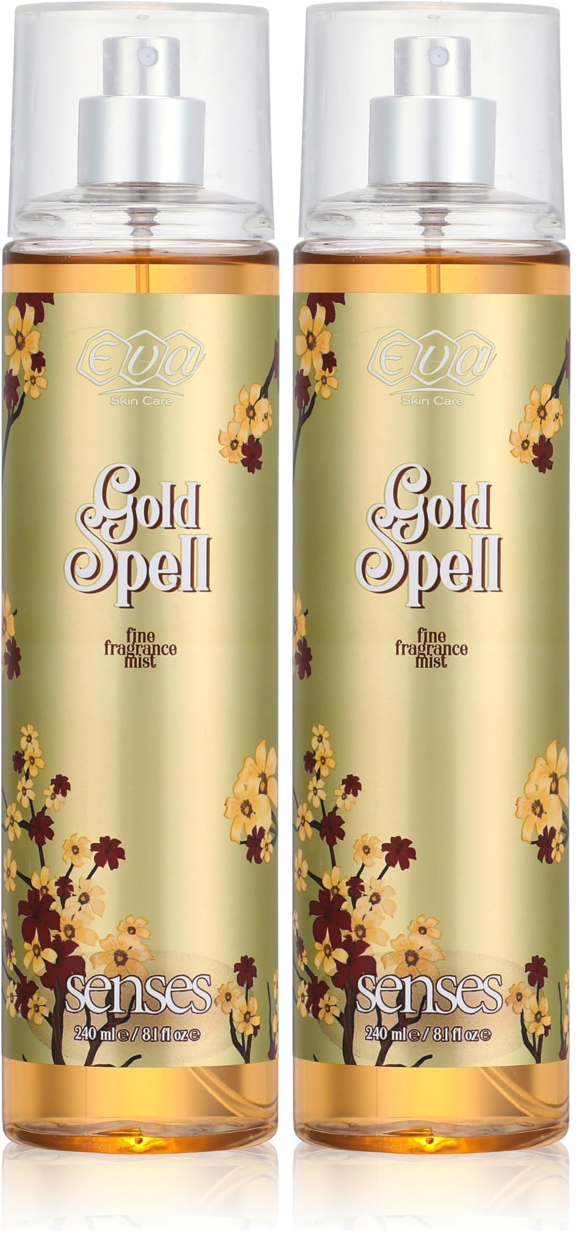 Eva Skin Care Senses Body Splash - Gold Spell 240 ml (Pack of 2)