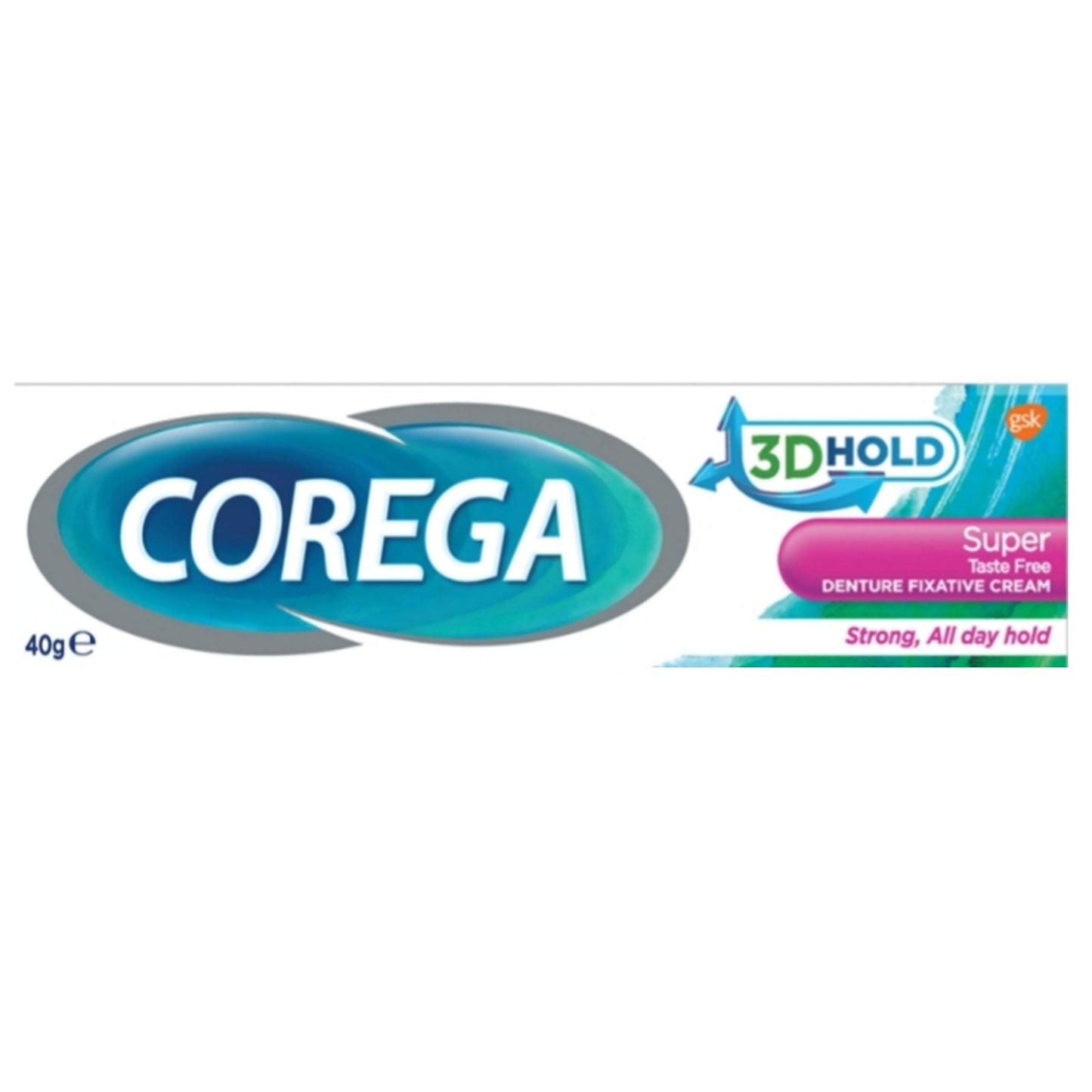 Corega super denture fixative cream taste free 40g