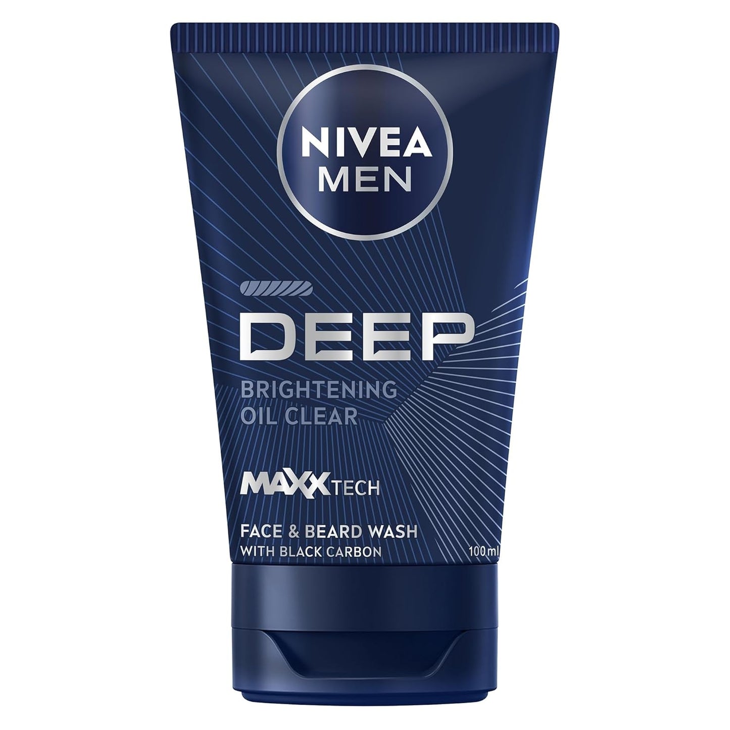 NIVEA MEN Face & Beard Wash Cleanser, DEEP Active Charcoal, 100ml