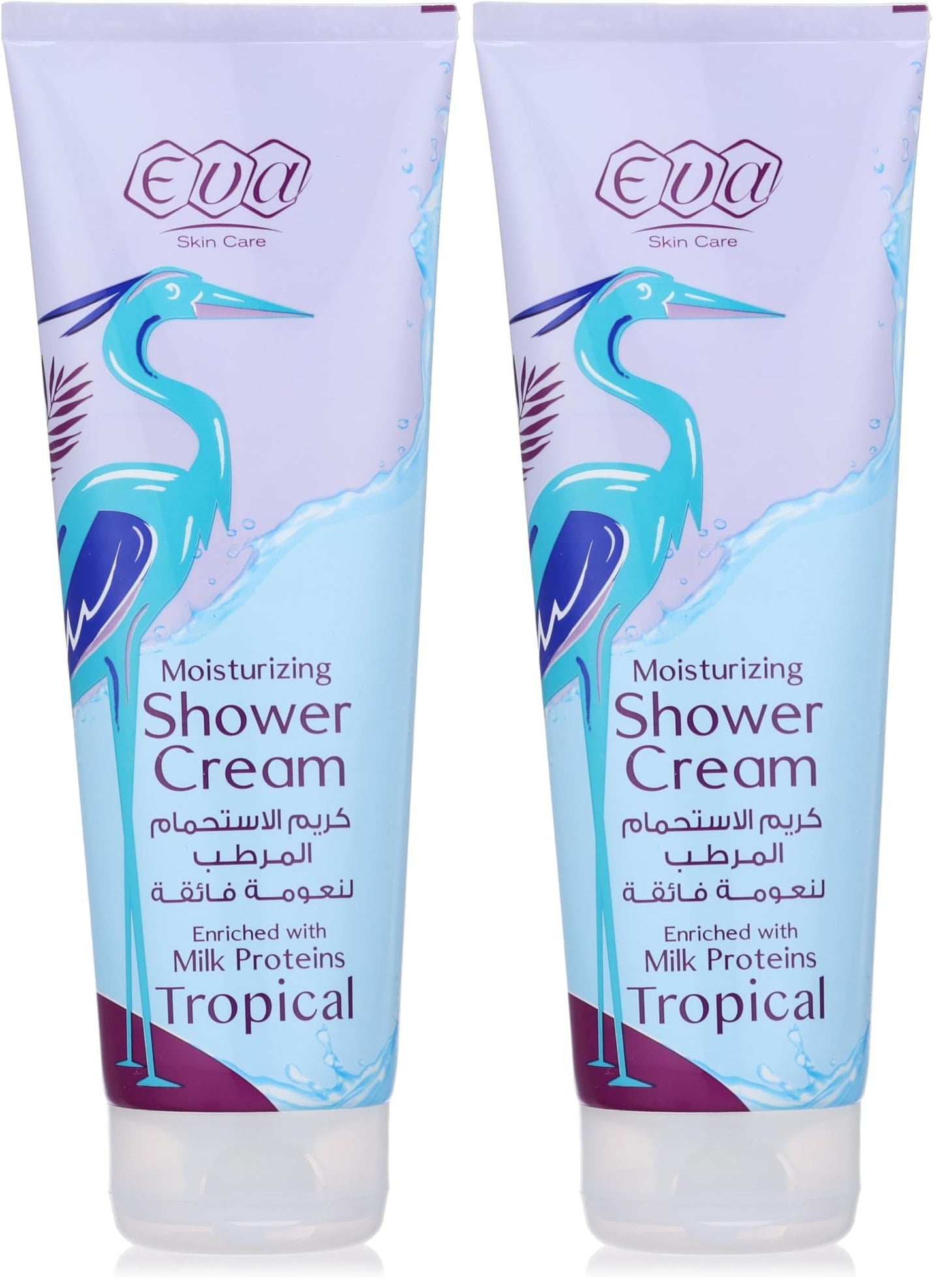 Eva Skin Care Moisturizing Shower Cream Tropical 250ml (Pack of 2)