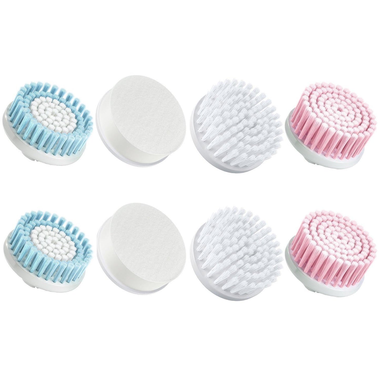 Braun Spare Parts - Braun 80 Face, 80-e Face, 80-s Face Replacement brushes With 80-b Face Replacement beauty Sponges, Designed for Braun Face brush, Set of 8, Non-Retail Packaging, Packaging May Vary