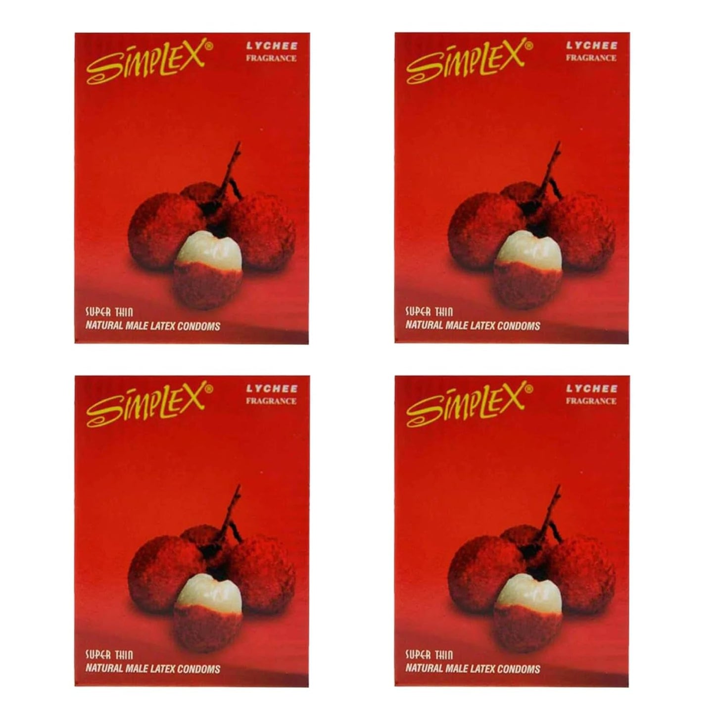 .SIMPLEX Lychee Condom - 4 Packs of 3 Condoms