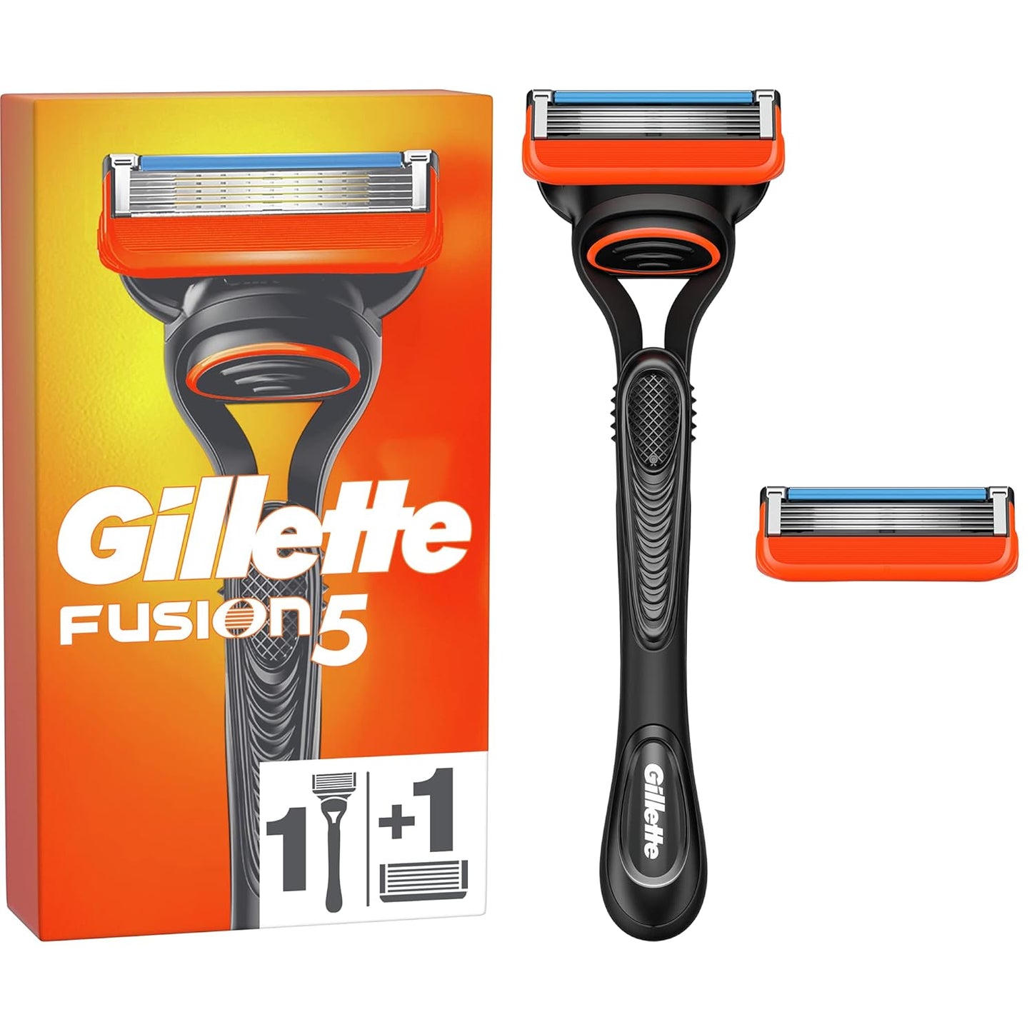 Gillette Fusion5 Manual Razor Handle With 2 Razor Blade Refills, For A Smooth, Long Lasting Shave