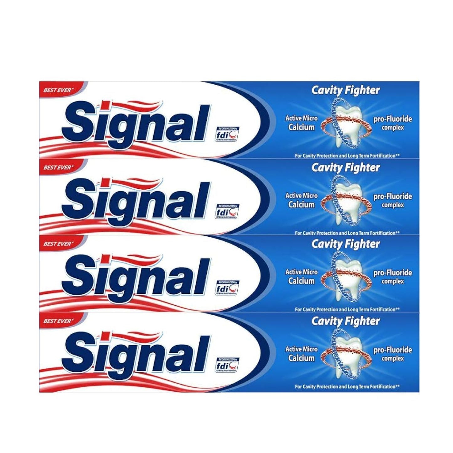 Signal Cavity Fighter Toothpaste, 4 x 120ml