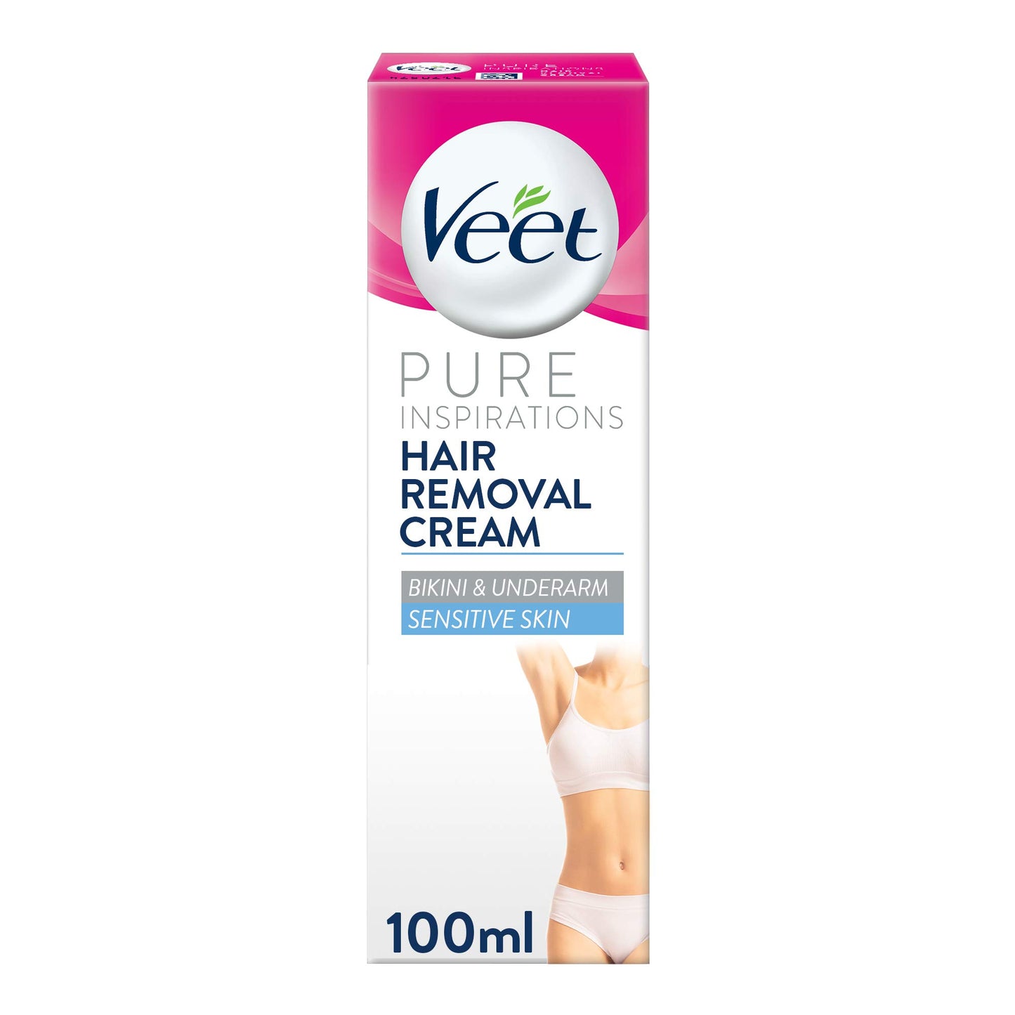 Veet Bikini and Underarm Hair Removal Cream, 100ml