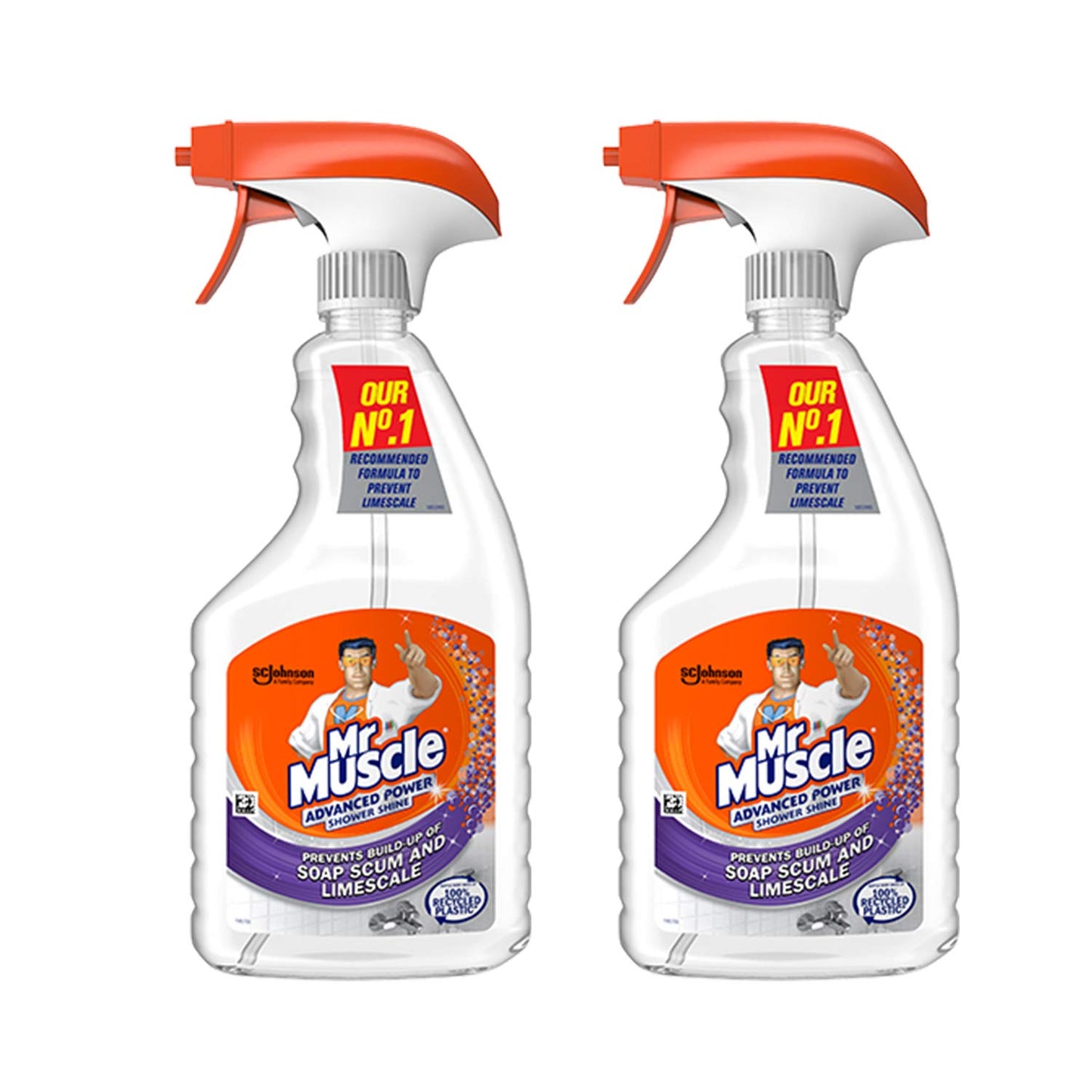 Mr Muscle Advanced Power Shower Shine, 750ml, Pack of 2