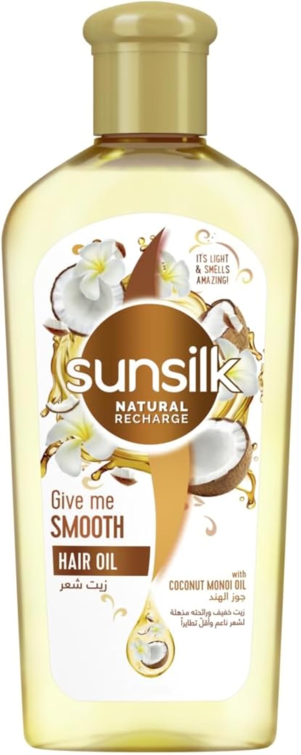 Sunsilk Natural recharge, Hair oil, with almond and Castor oil, for protection against hairfall 250ML (Packaging May Vary)