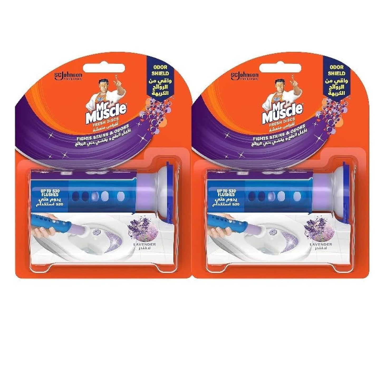 Mr. Muscle Lavender Fresh Gel Discs 38g Twin Pack @ SP