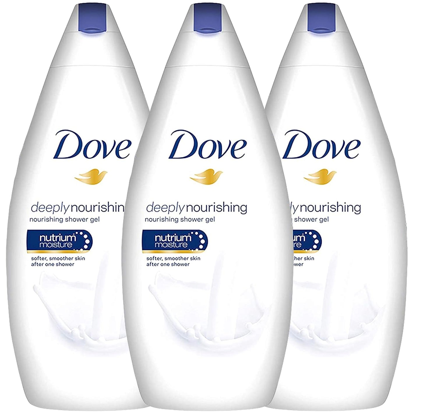 Dove Deeply Nourishing Body Wash, 16.9 Fluid Ounce / 500 ml (Pack of 3) International Version