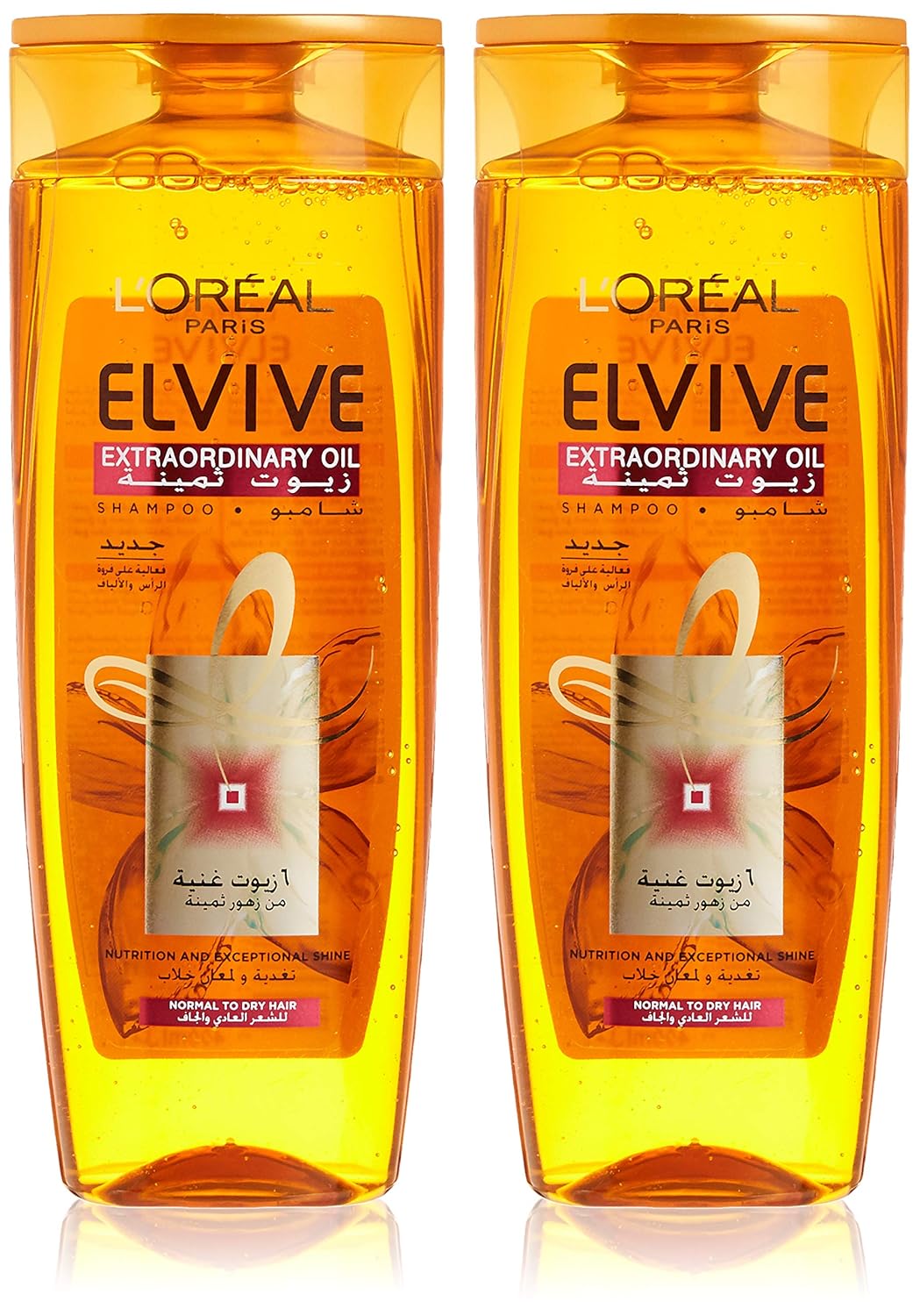 L'Oreal Elvive Oil Shampoo Dry Hair - Pack of 2 Pieces (2 x 400ml)