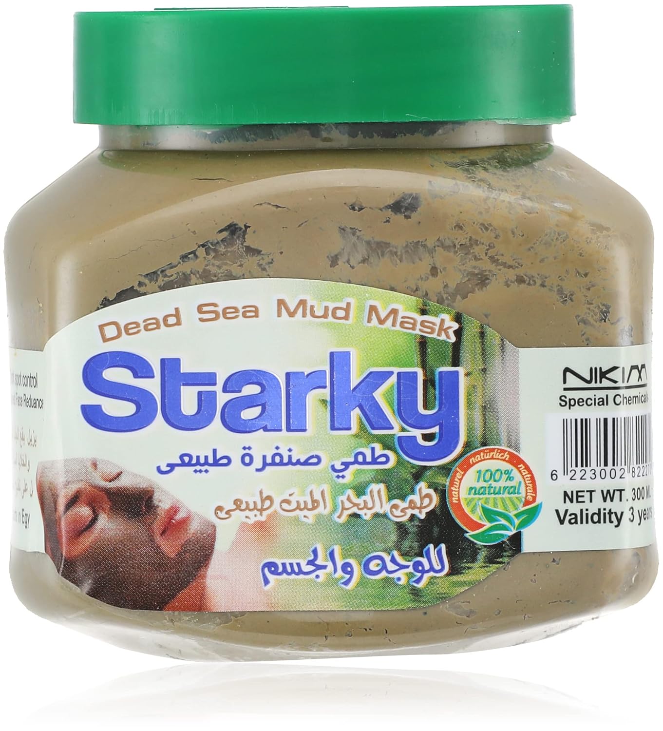 Starky natural scrub cream with dea sea mud for face and body - 300 ml